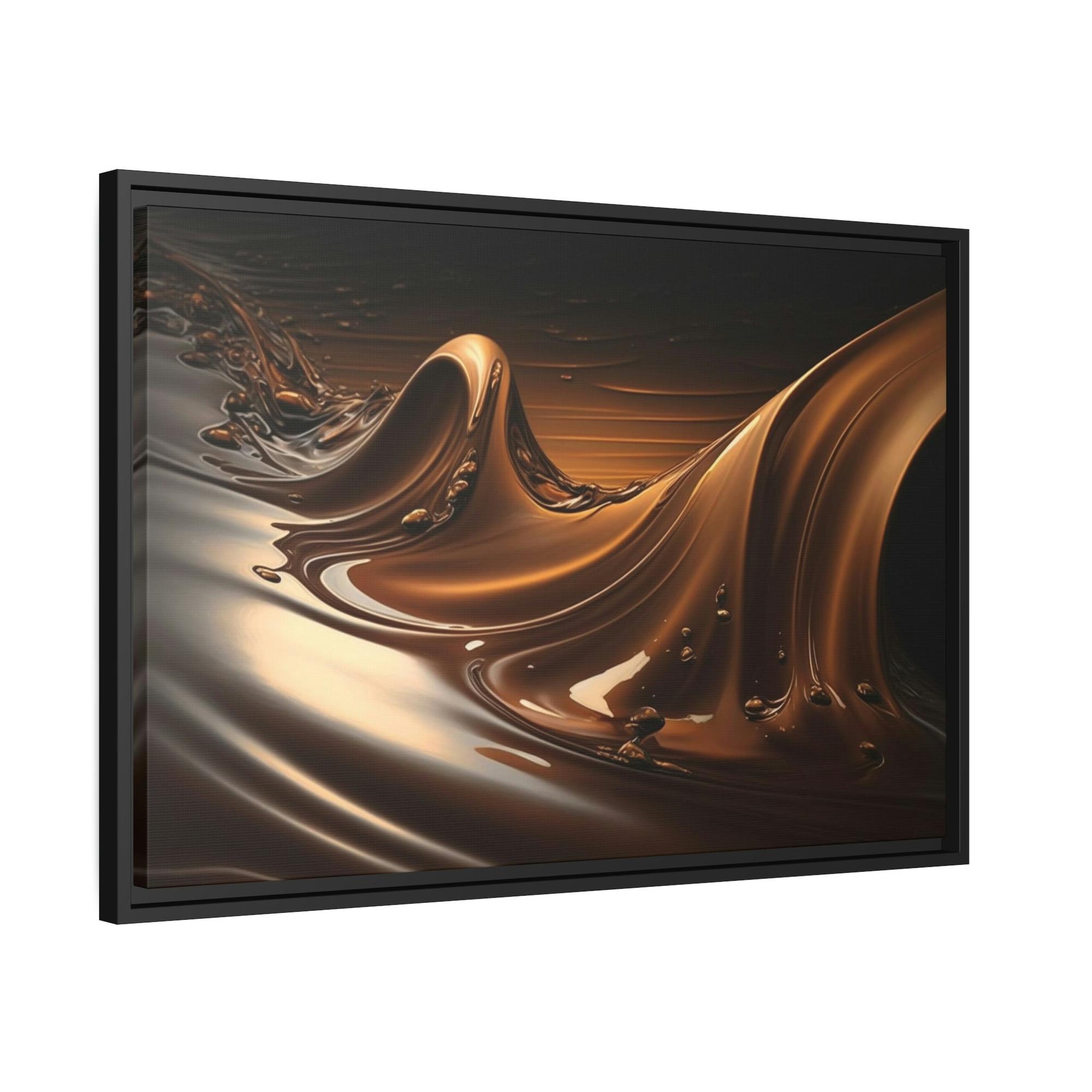 Brown Chocolate Delight: Delicious Brown Canvas Print to Hang in Your Kitchen