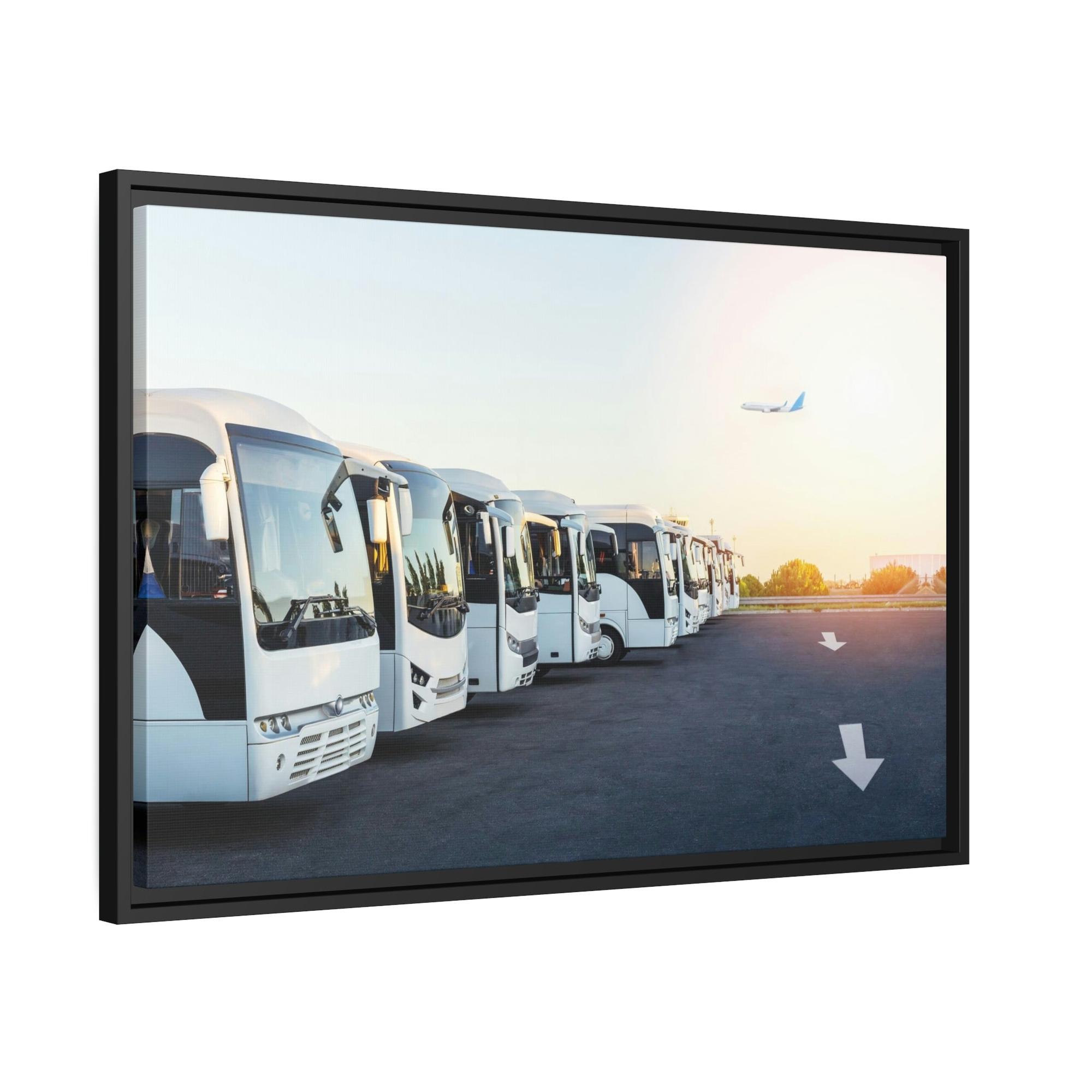 Bus Endless Adventure: Bus Framed Canvas for Travel Enthusiasts