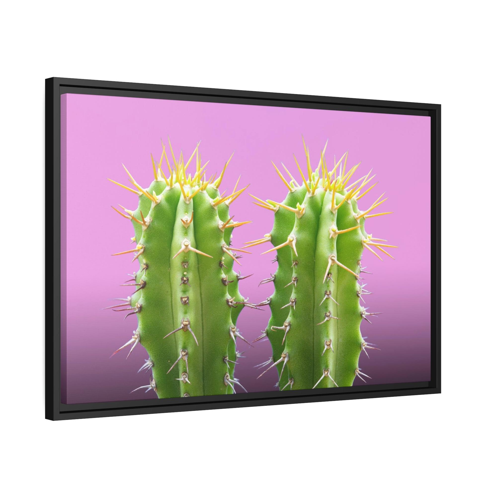 Cactus Spiky Splendor: Cactus Print on Canvas for a Modern Twist