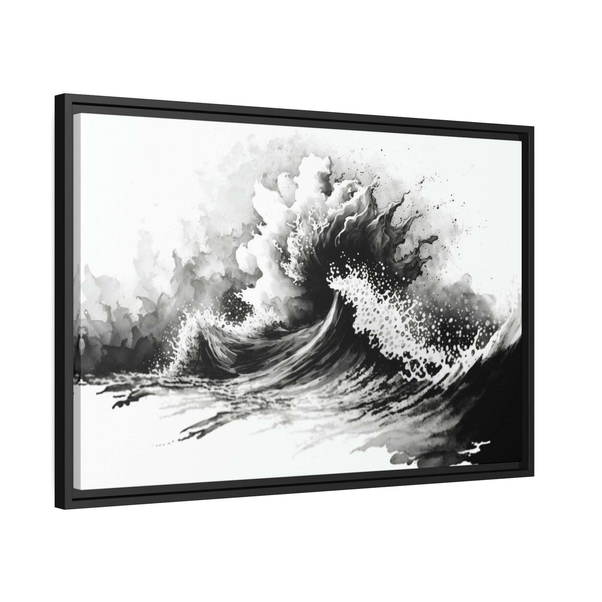 Black White The Beauty of Contrast: Black and White Art on Framed Canvas