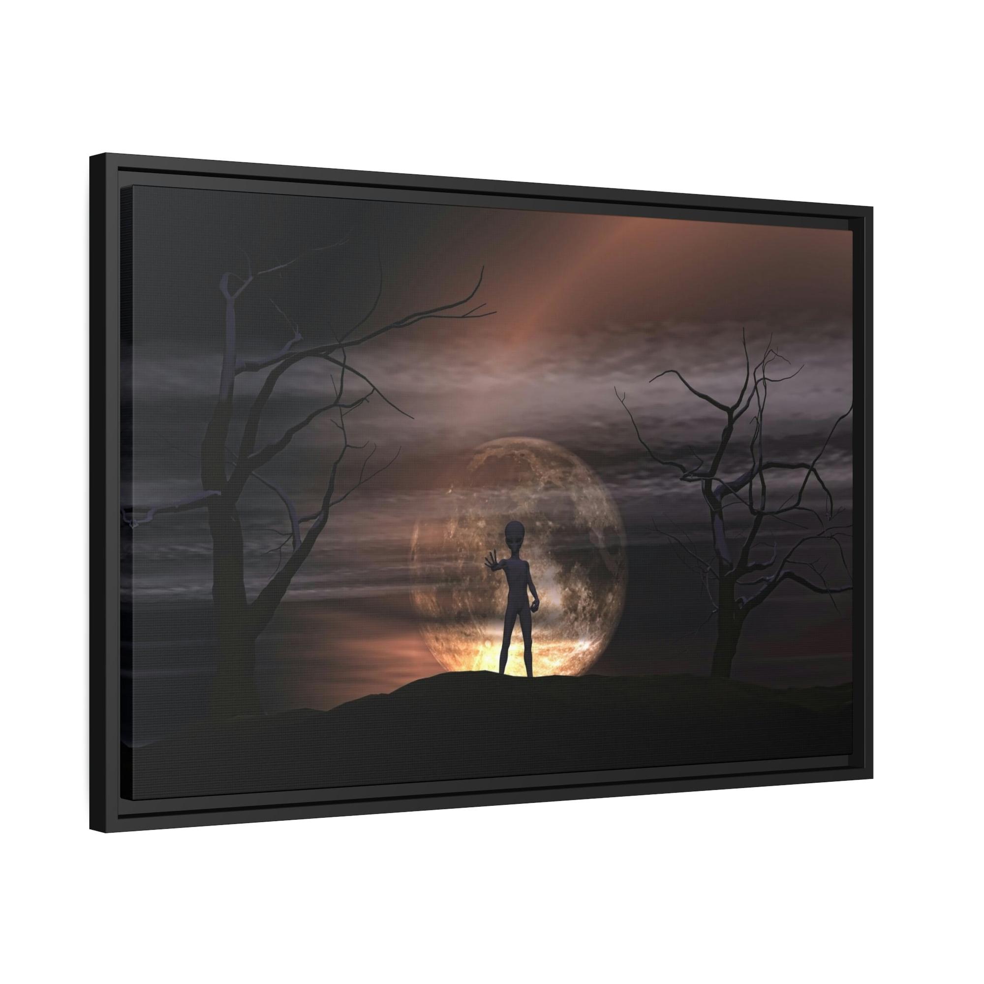 Aliens Cosmic Encounters: High-Quality Canvas Art Print of Aliens