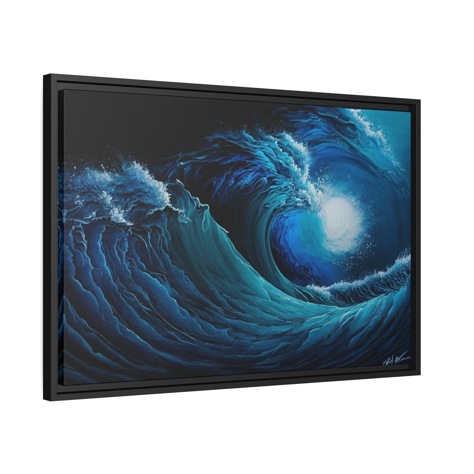 Blue Blue Lagoon Escape: Stunning Art for Your Walls in Framed Canvas or Print on Canvas