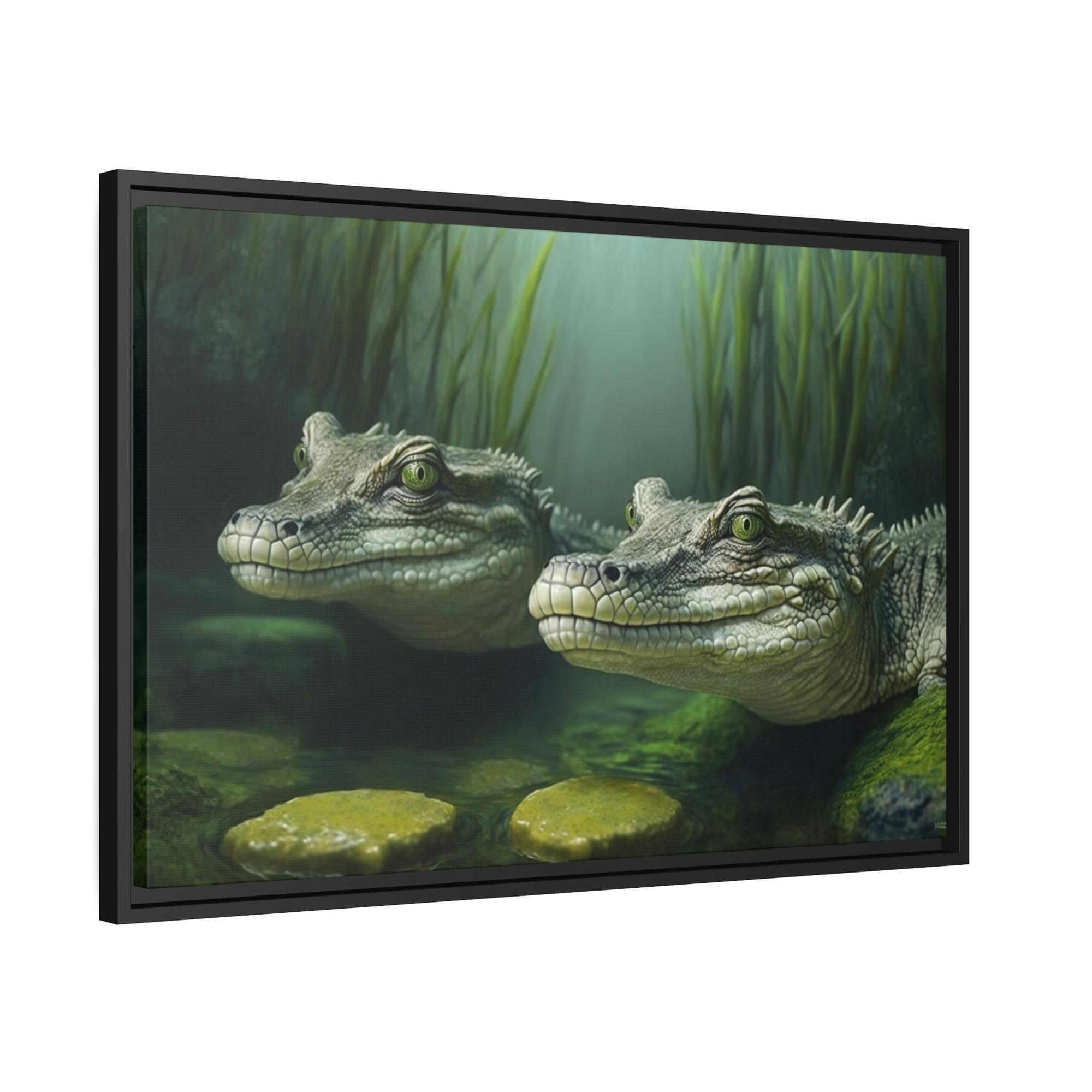 Alligators Swamp King: A Natural Canvas & Poster Wall Art of a Dominant Alligators