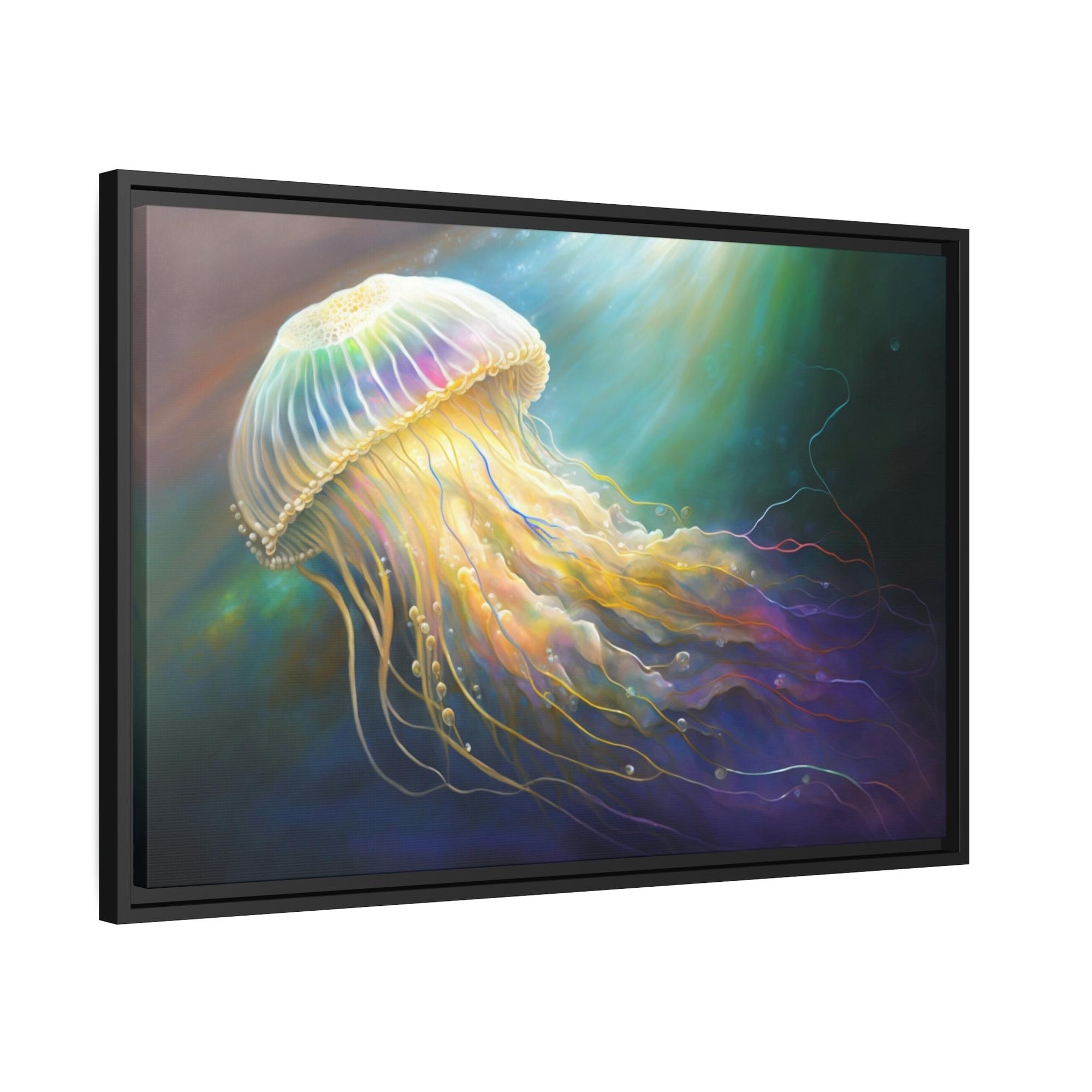 Jellyfishs The Elegance of Jellyfishes: Artistic Print on Canvas for Marine-Themed Spaces