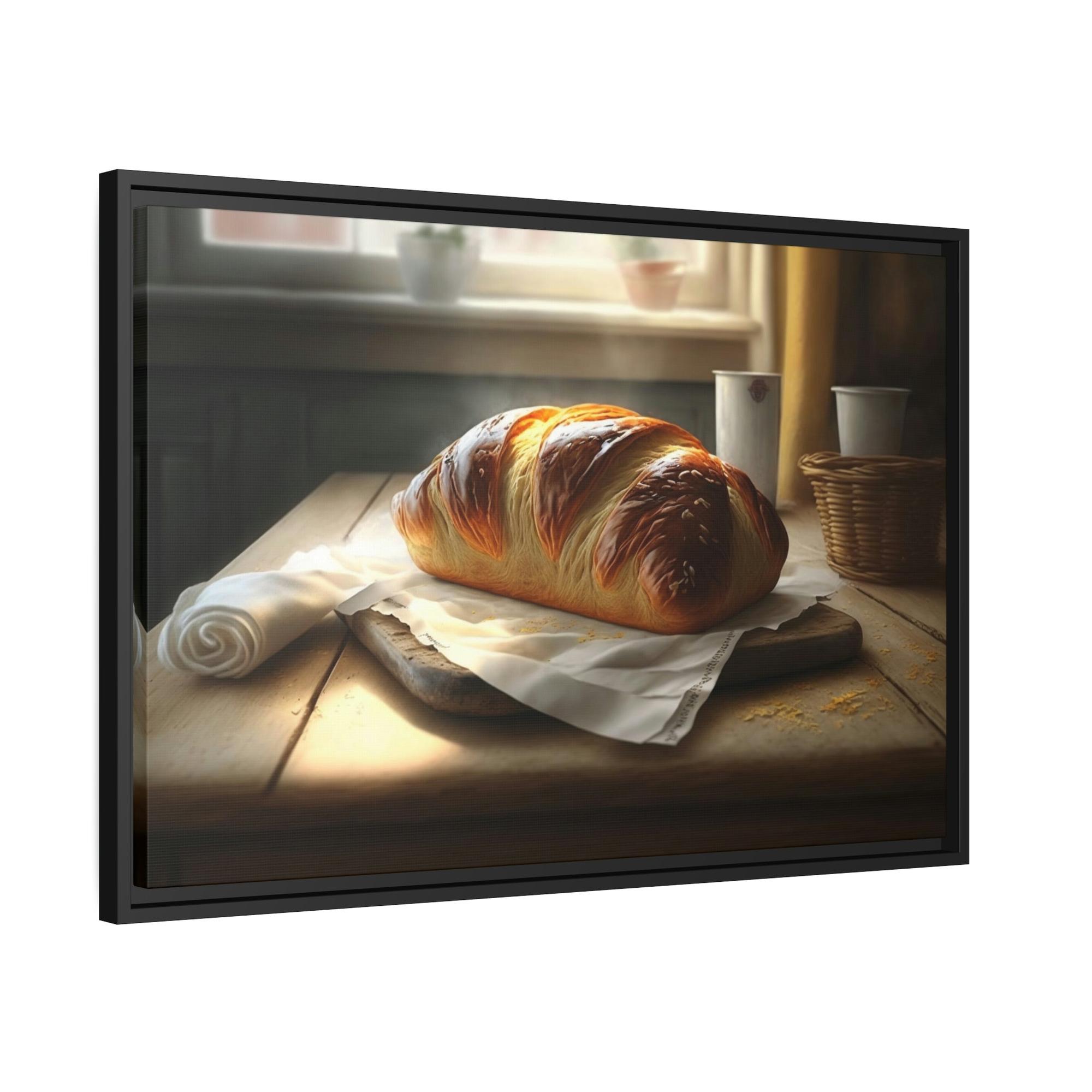 Bread Fresh Bread Vibes: Art and Canvas Print for Home and Kitchen Decoration