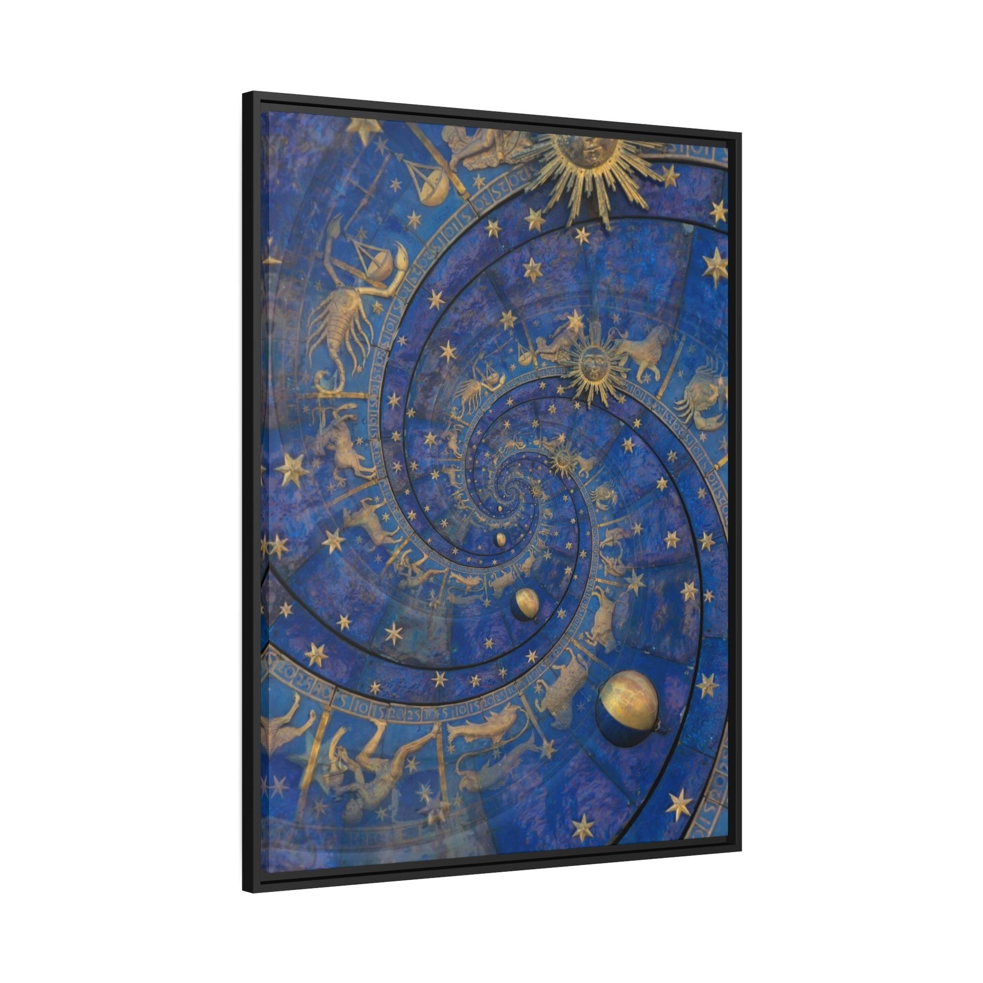 Zodiac Zodiac Symbols in the Sky: Abstract Framed Poster Art for Home