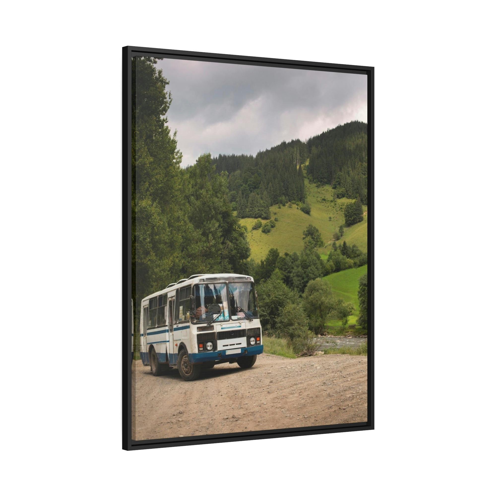Bus The Joyful Journey: Bus Travel Canvas Art for Wanderers