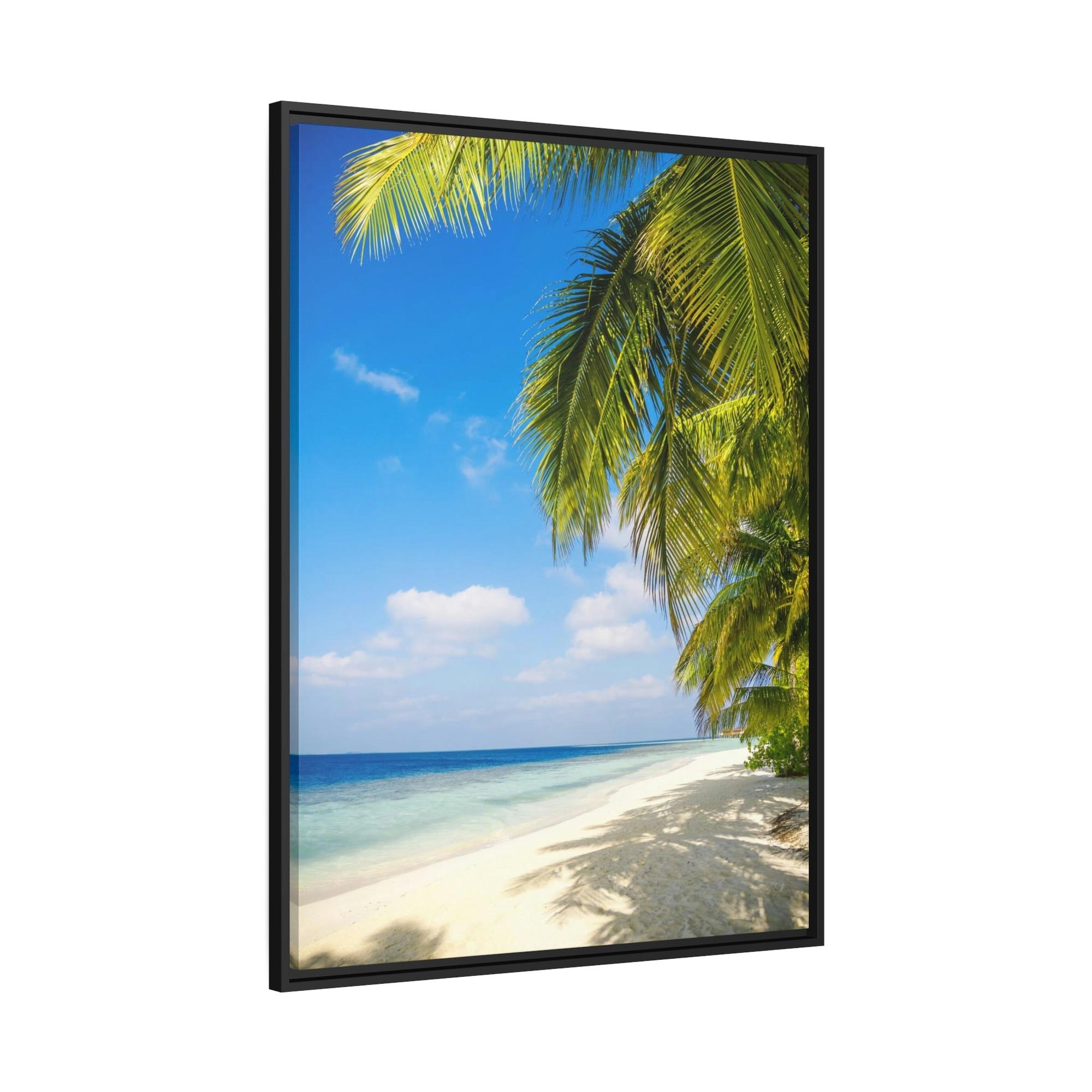 Island Beach Shores of Serenity: Wall Art of an Island Beach on a Natural Canvas & Poster