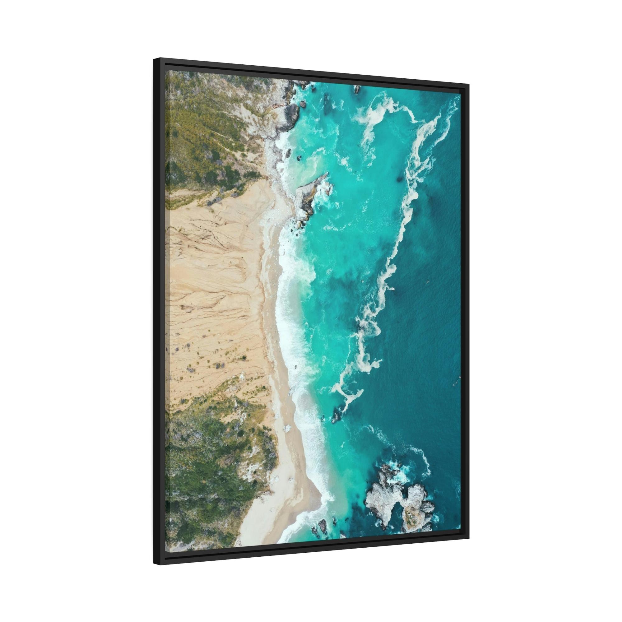Island Beach Ocean Paradise: Art Print of a Breathtaking Island Beach on a Natural Canvas & Poster
