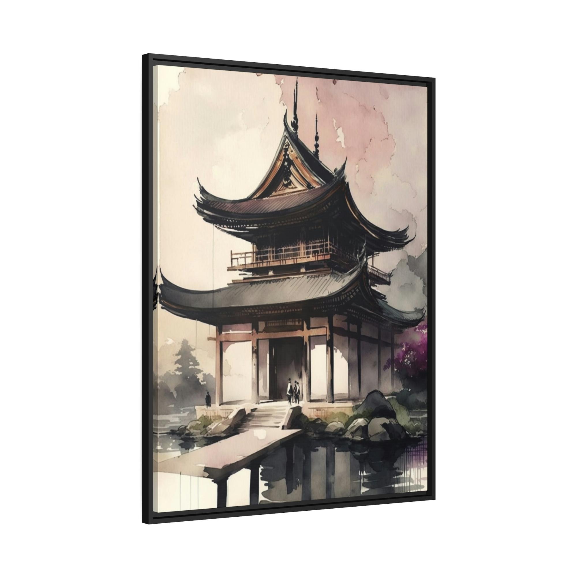 Army The Spirit of Asia: Abstract Art on Natural Canvas & Poster
