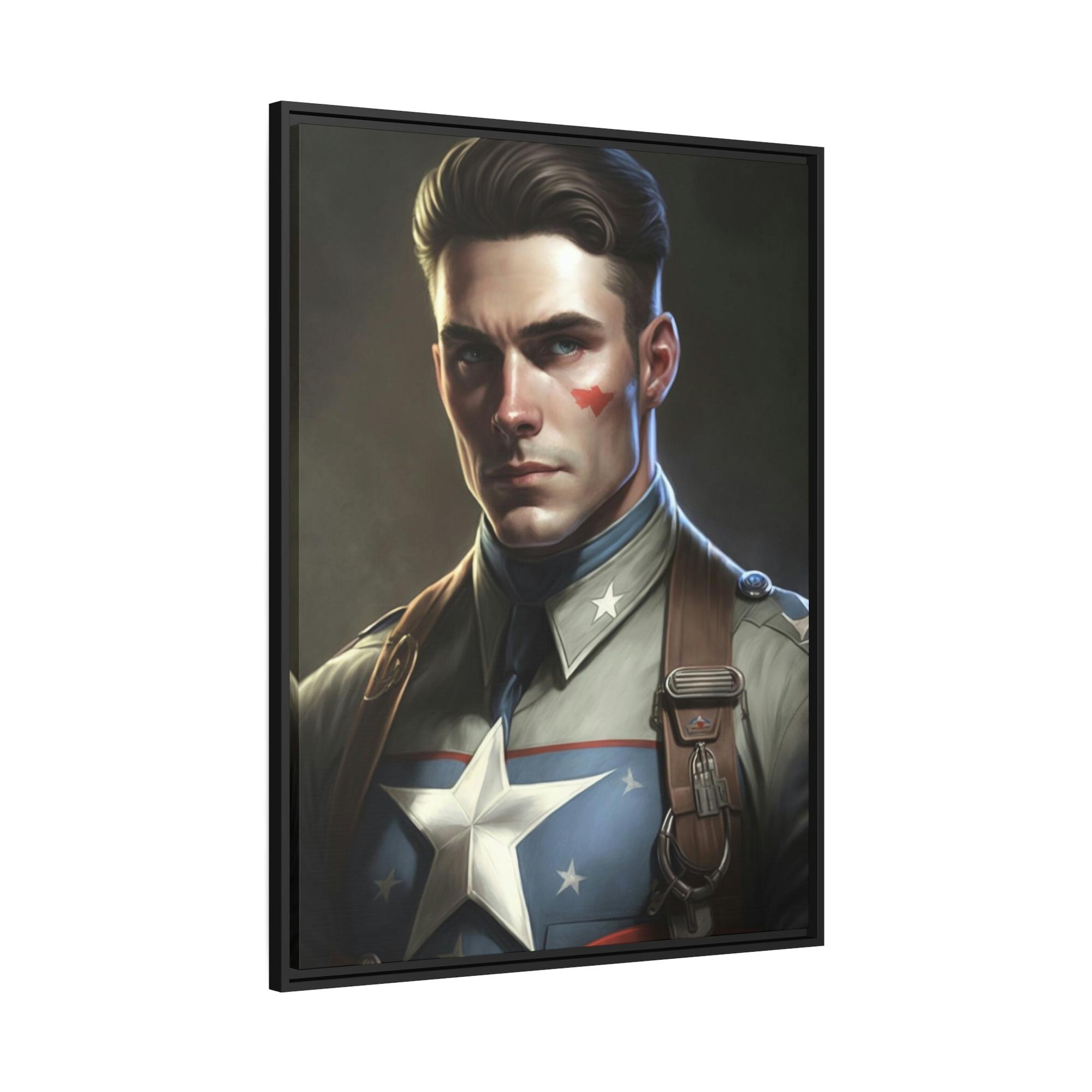 Captain America Marvelous Art: Captain America Print on Canvas and Wall Art Decor