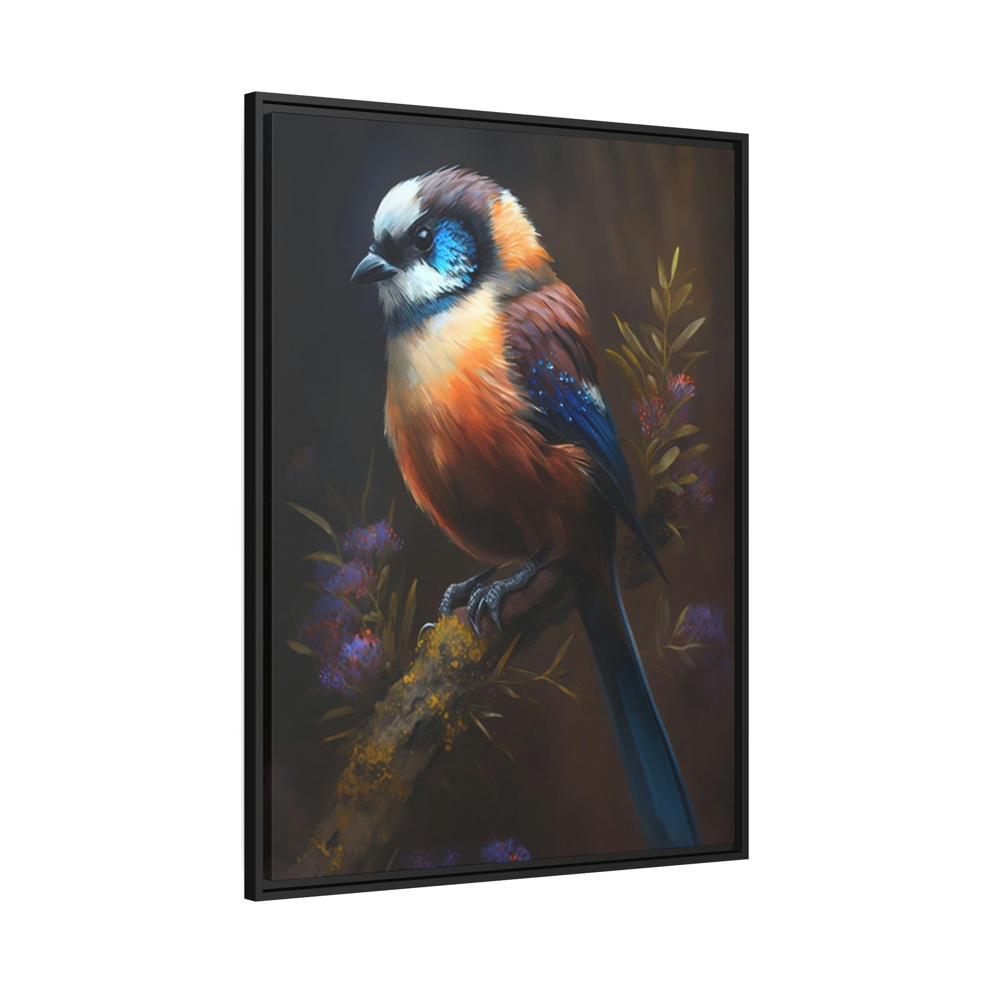 Birds The Playful Bird: Canvas & Poster Wall Art of Bird Frolicking in a Field