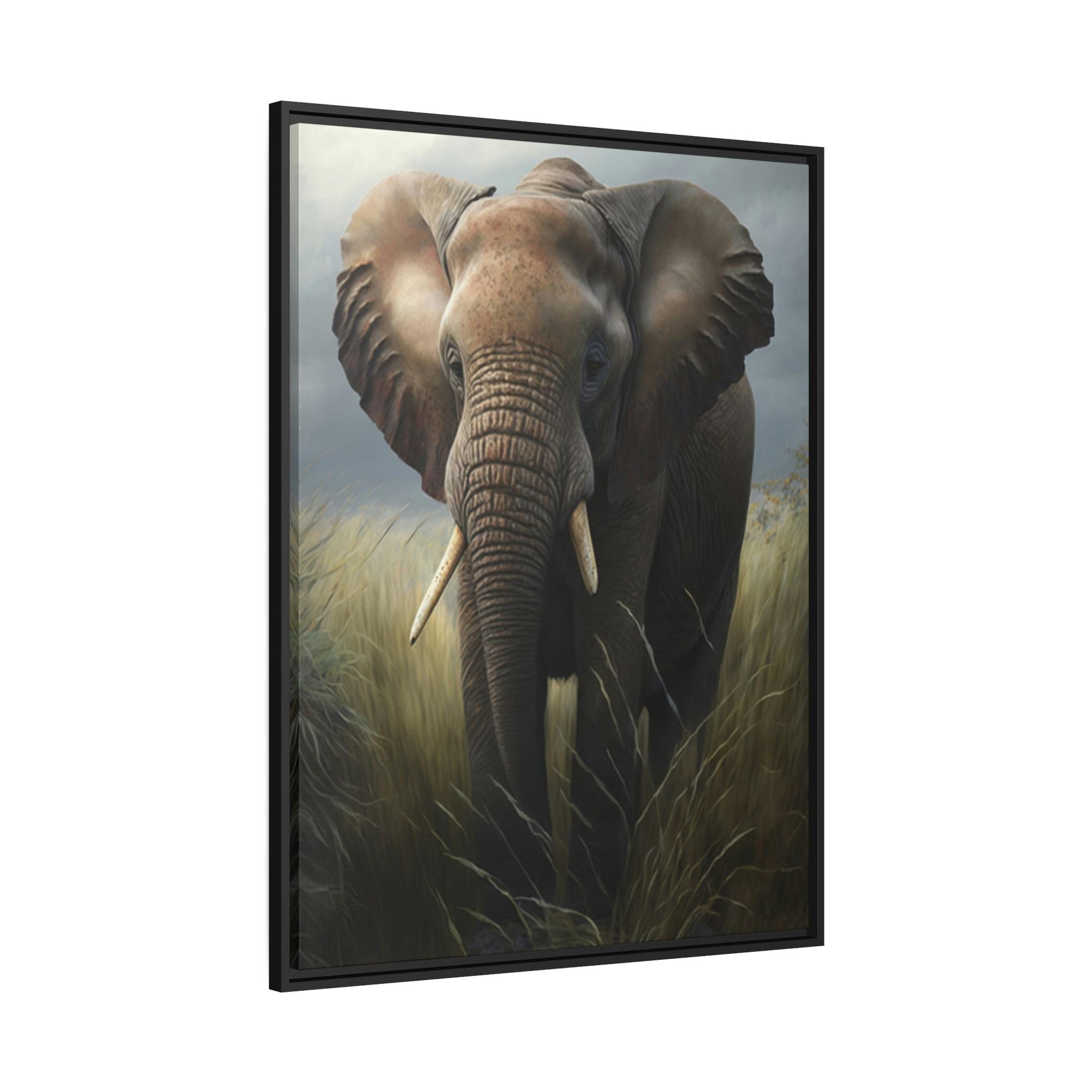 Elephants Majestic Giants: Canvas and Poster with Stunning Elephant Portrait
