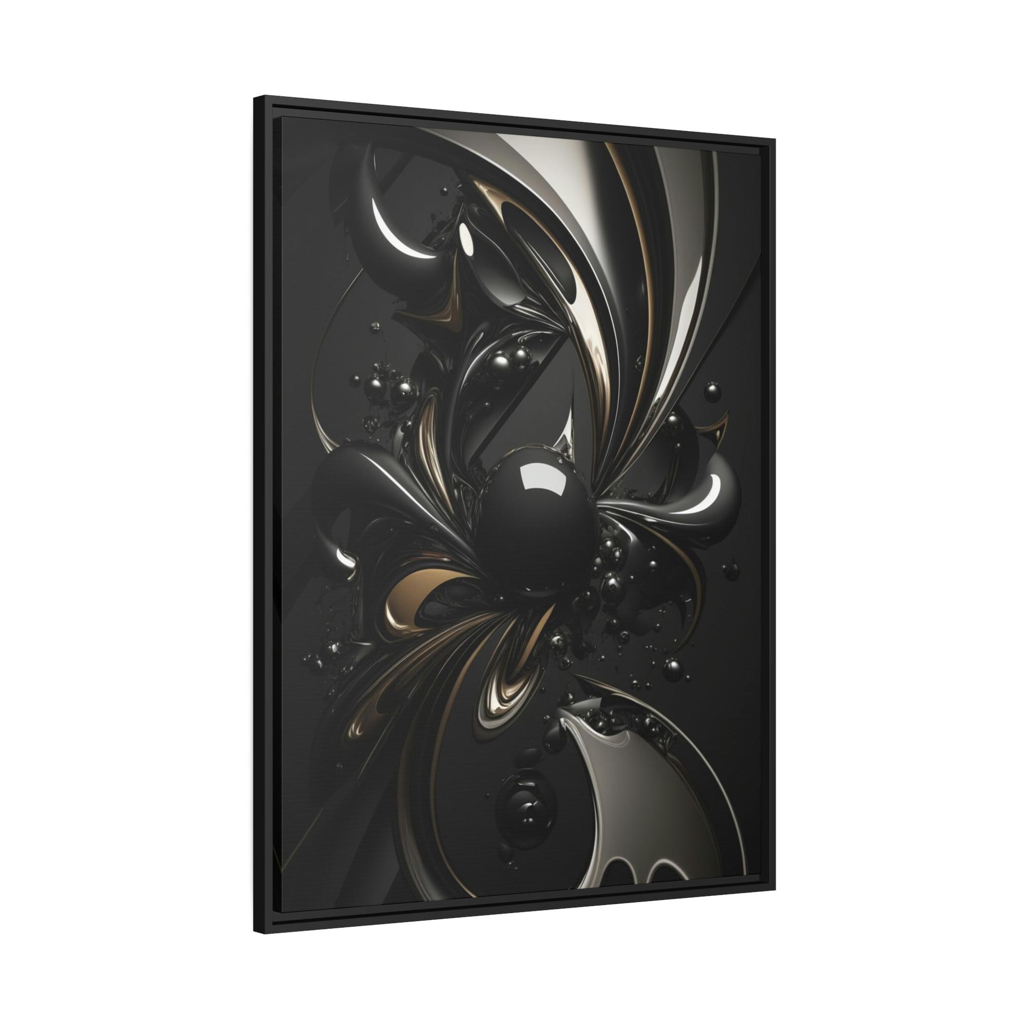Black Shades of Midnight: Stunning Black Canvas Print for Bold Home Decor