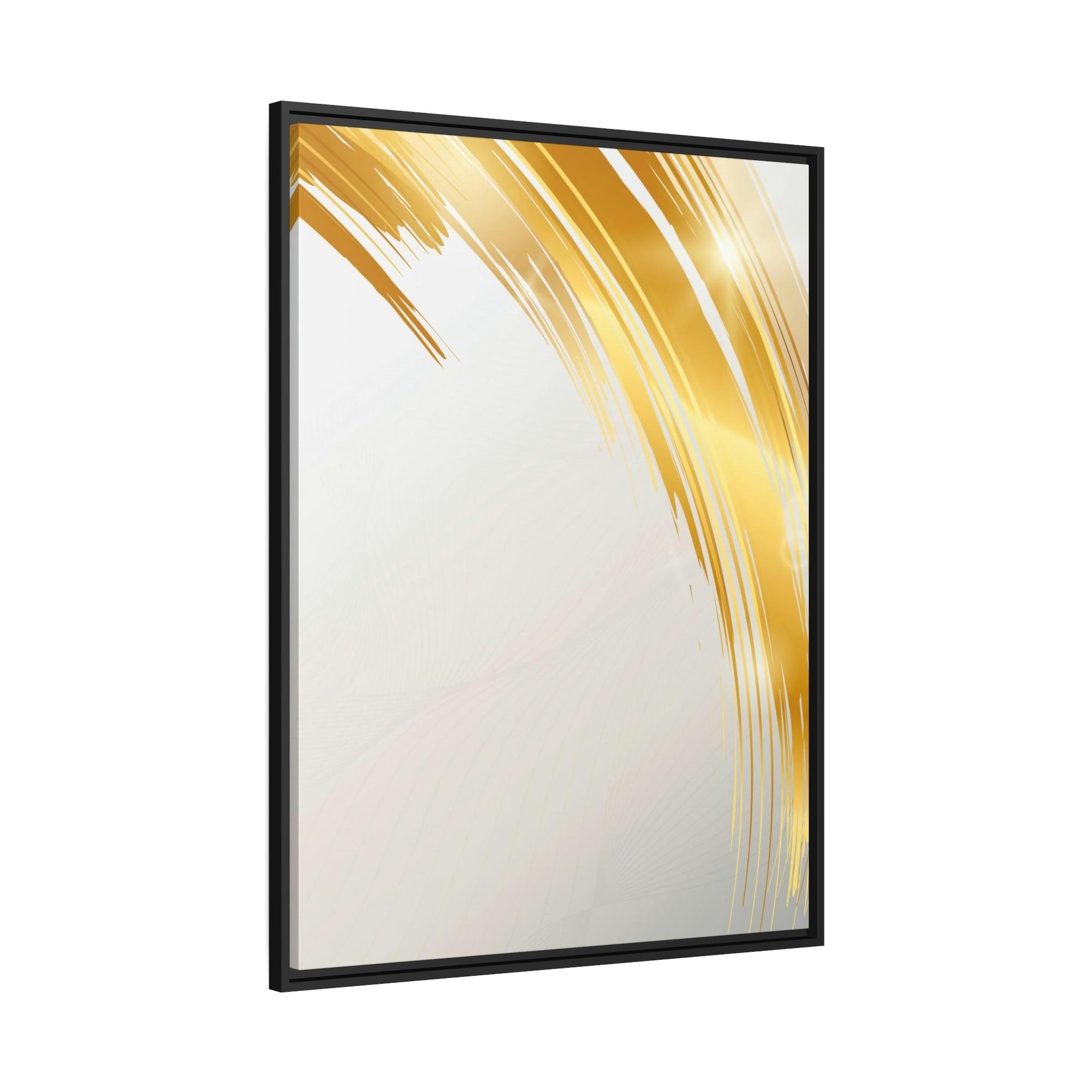 Gold Abstract Art Gilded Elegance: Gold Abstract Art on Natural Canvas & Poster