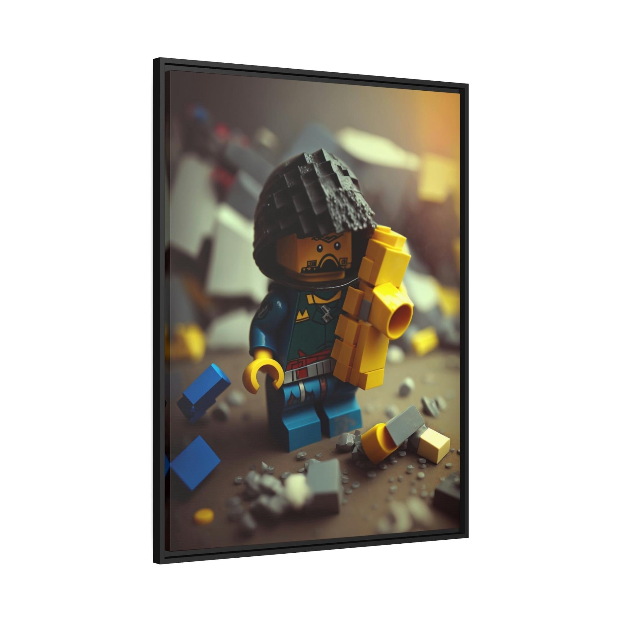 Lego Creative Construction: Framed Canvas and Print of Lego Sculptures