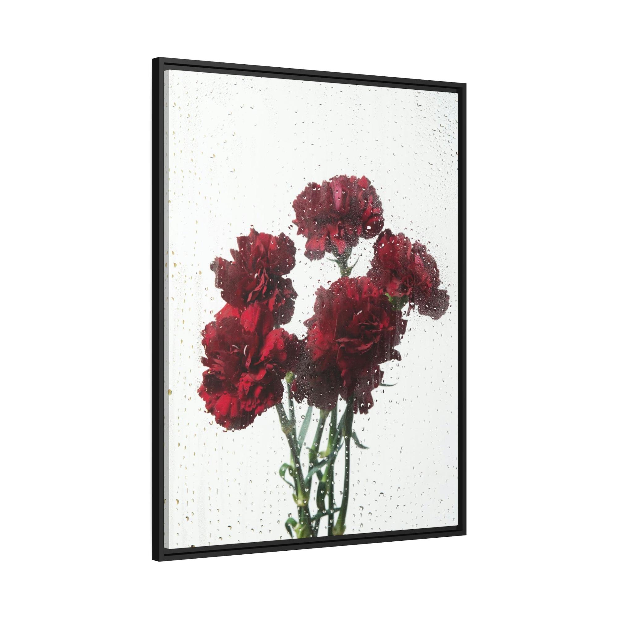 Caribbean Beach Timeless Charm: Carnations Art on Natural Canvas and Wall Art Prints for Your Home Decor