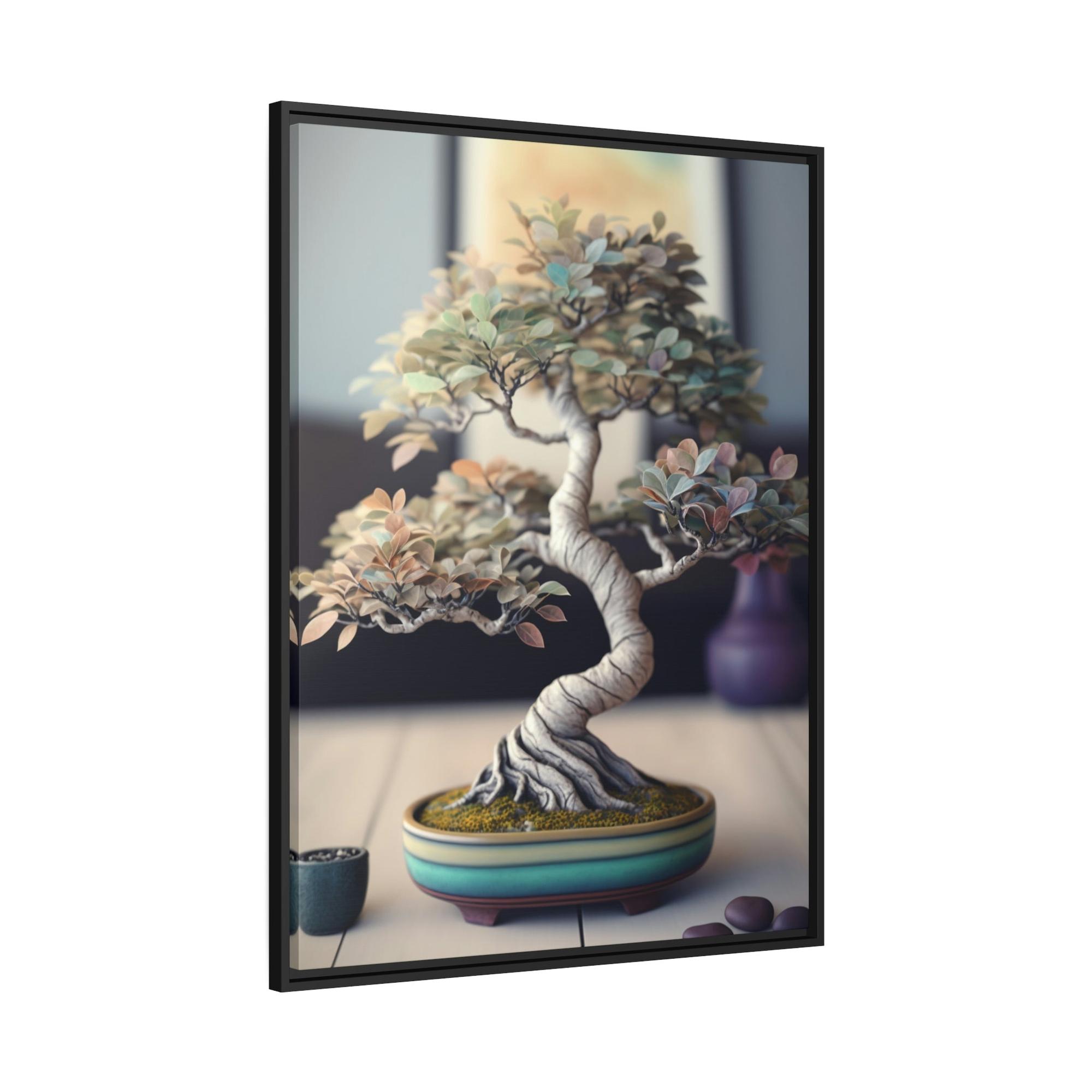 Bonsai Tree The Art of Bonsai: Natural Canvas and Framed Poster with Bonsai Tree Art