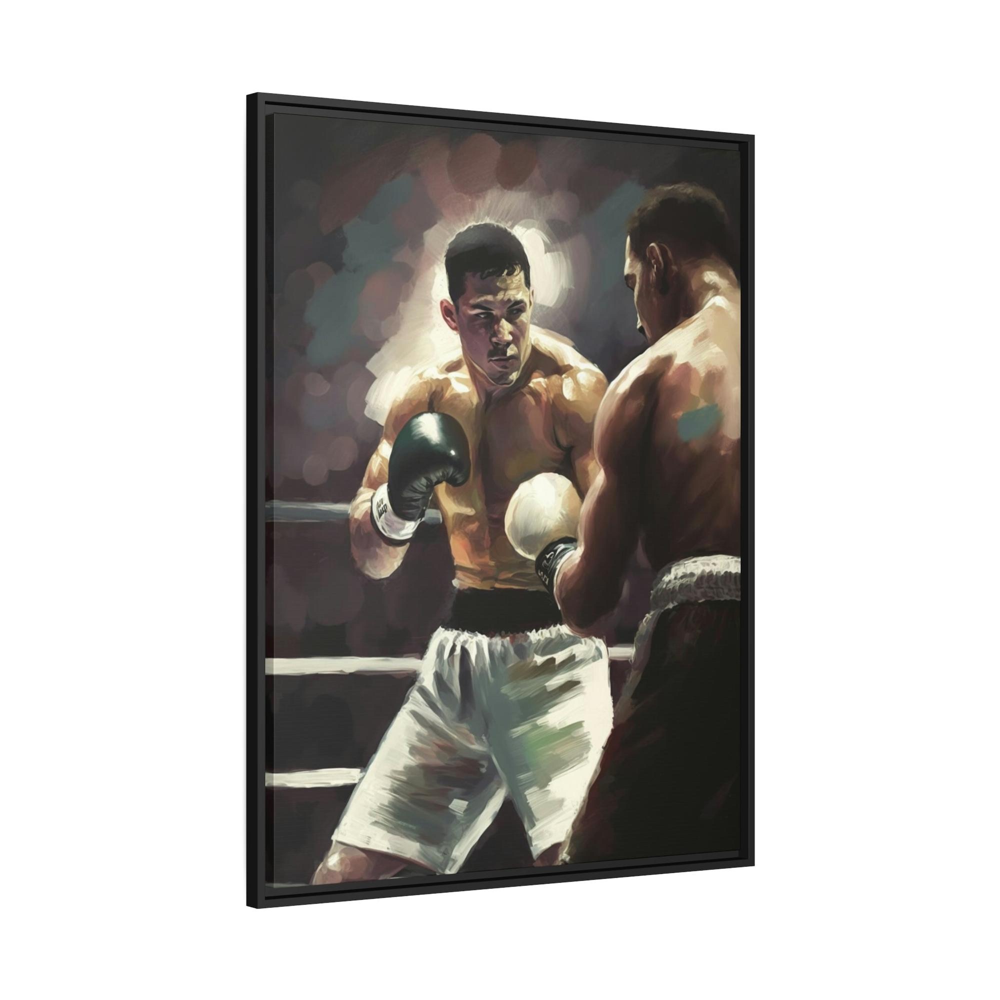 Boxing Boxing Knockout: Wall Art and Print on Canvas with Thrilling Boxing Art