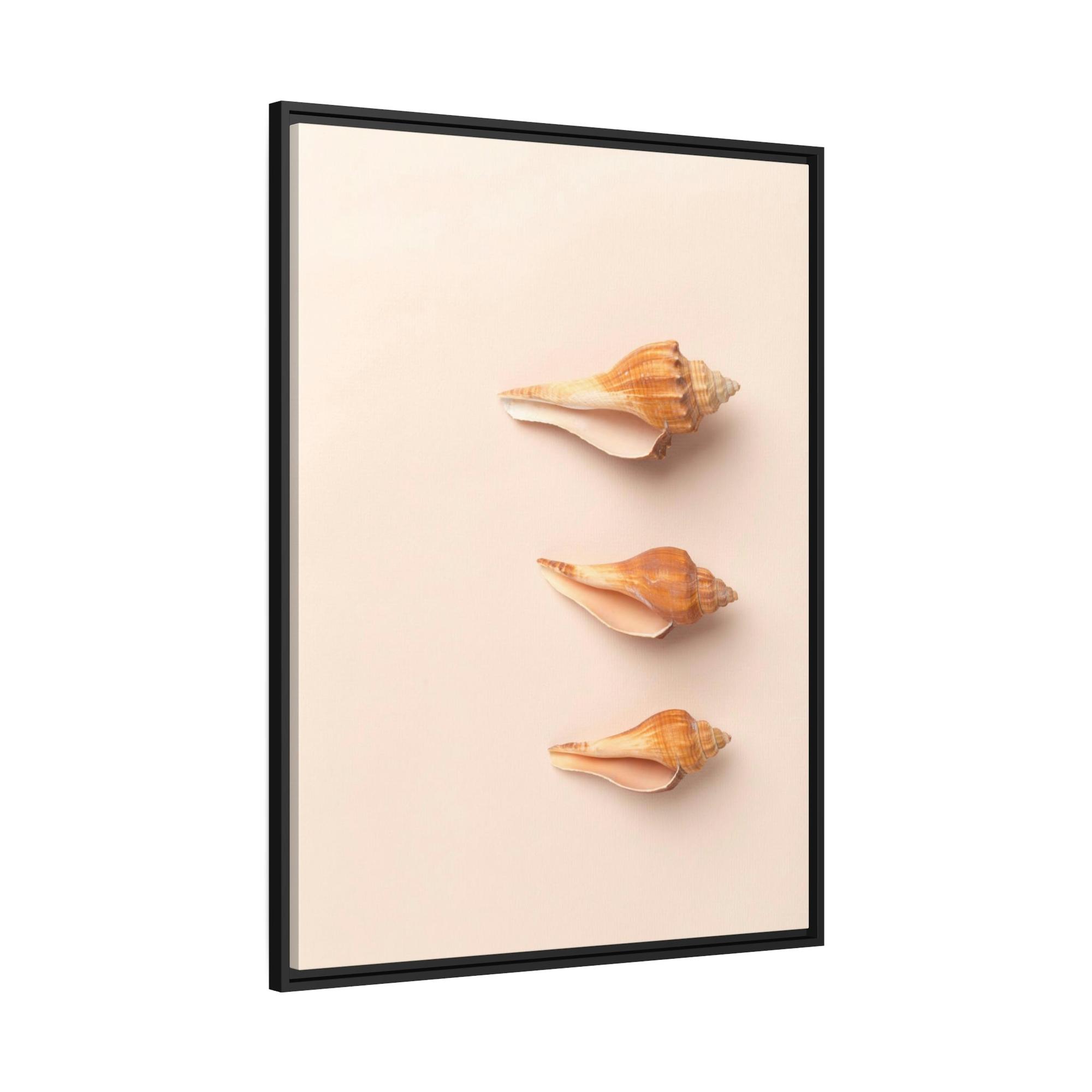 Shells Shimmering Shells: Striking Shell Art on Natural Canvas & Poster