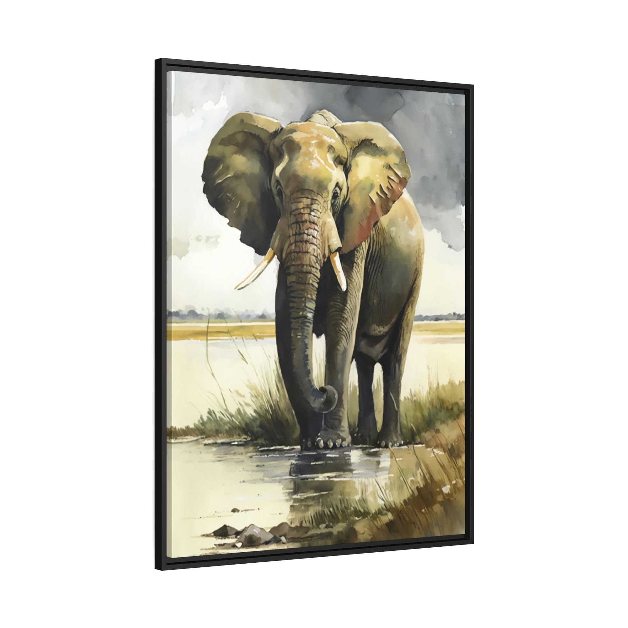 Elephants Serene Giants: Beautiful Art of Elephant in Calming Natural Landscapes
