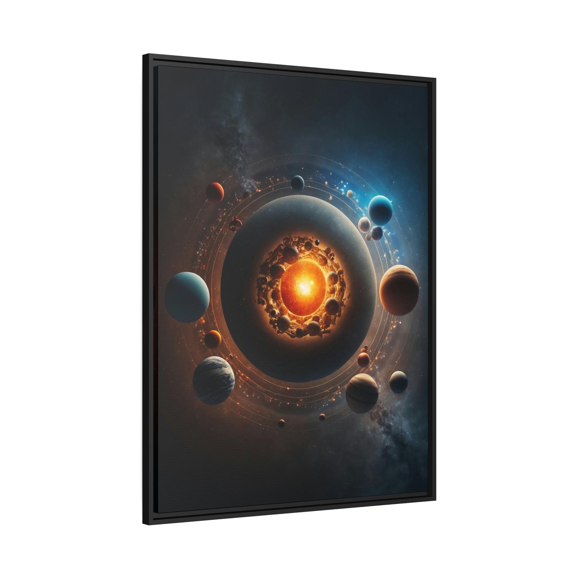 Planets Planetary Alignment: Print on Canvas of Planets in Perfect Formation on a Framed Canvas