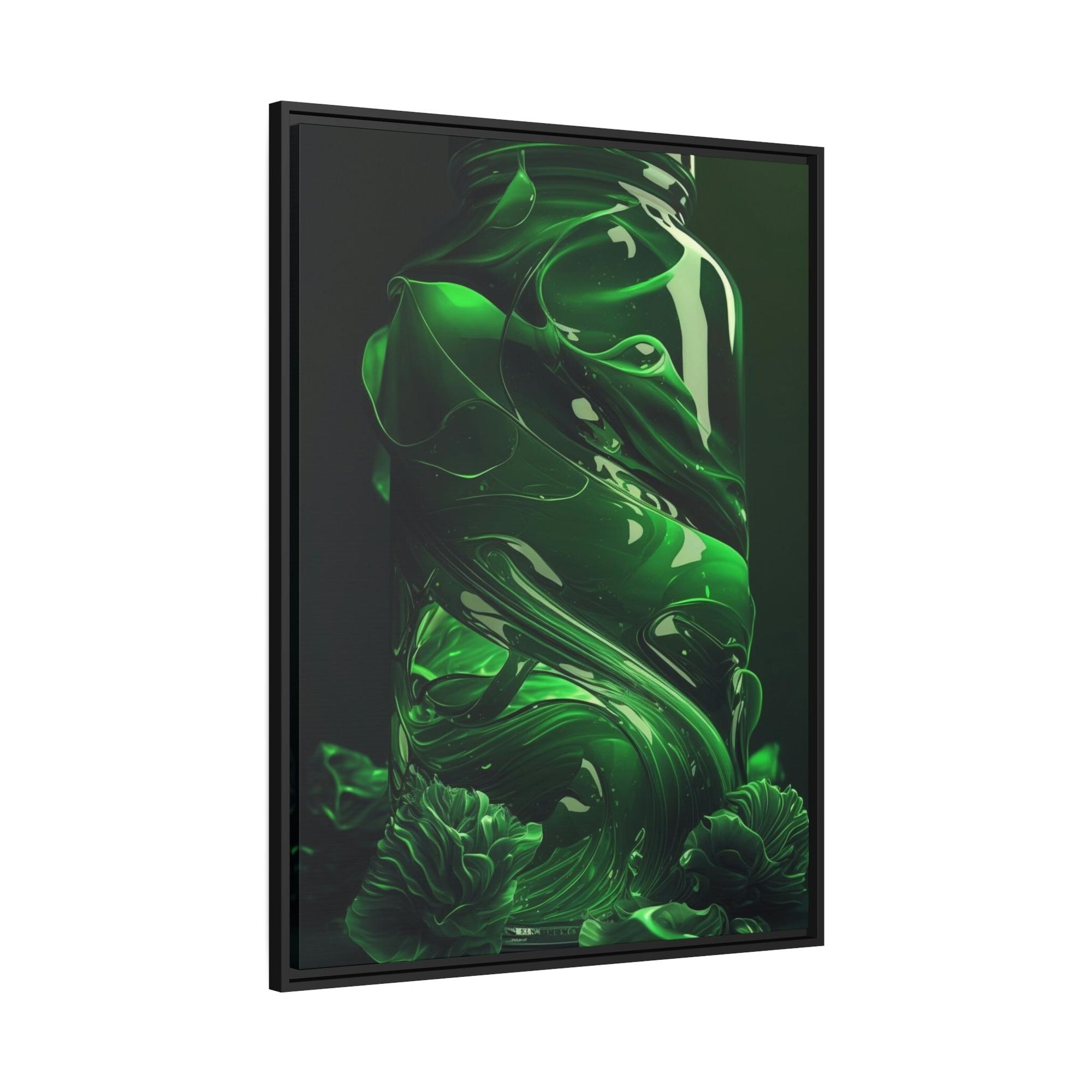 Green Shades of Green: Abstract Canvas Painting for Modern Interiors