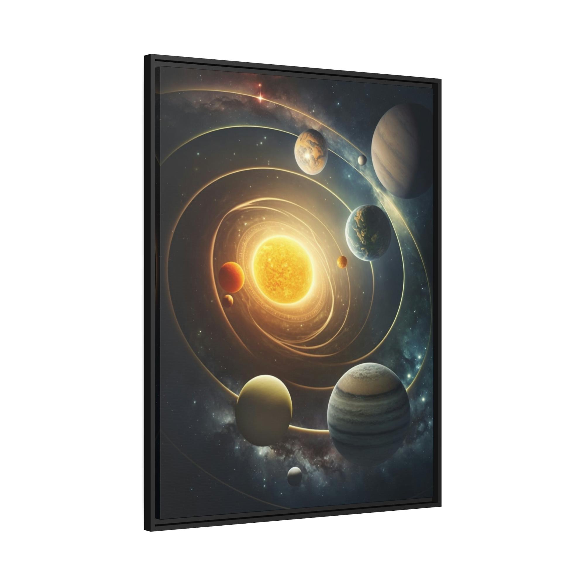 Solar System Discover the Cosmos: Framed Canvas Art of the Solar System for an Out-of-This-World Experience