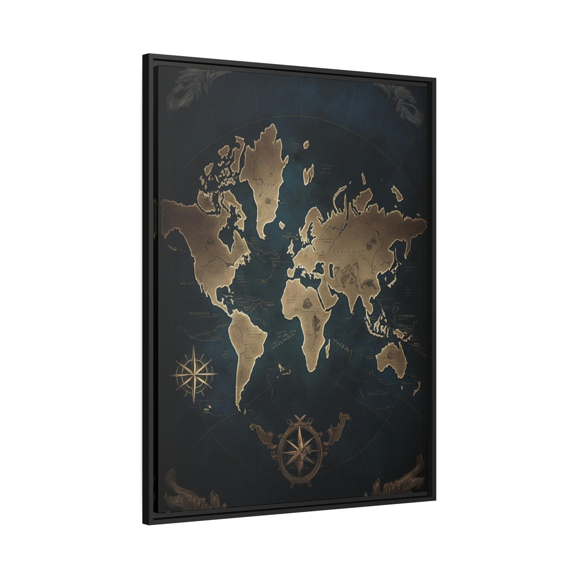 World Maps A World Without Borders: Contemporary Map Art on Canvas or Poster