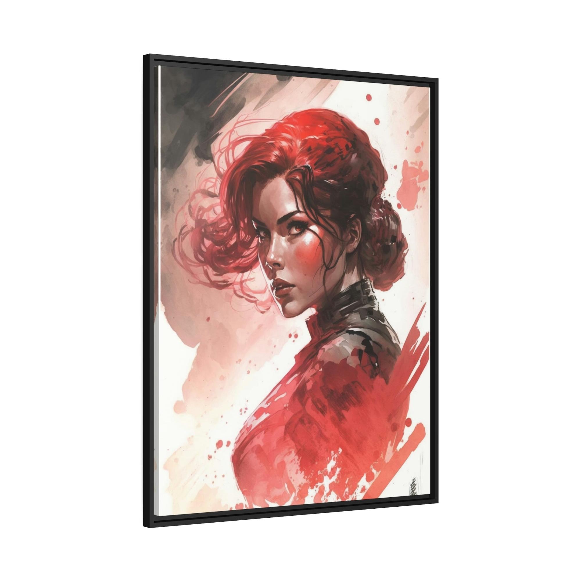 Black Widow The Black Widow: Framed Canvas and Print with Marvel Superhero Art