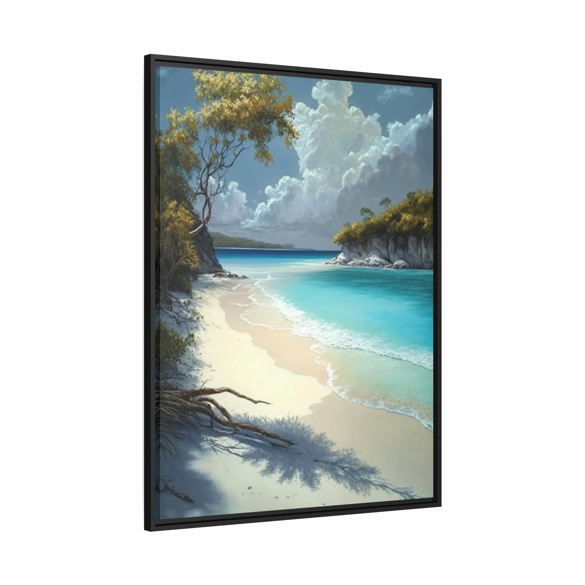 Caribbean Beach Sun-Kissed Sands: Caribbean Beach Framed Posters and Wall Decor