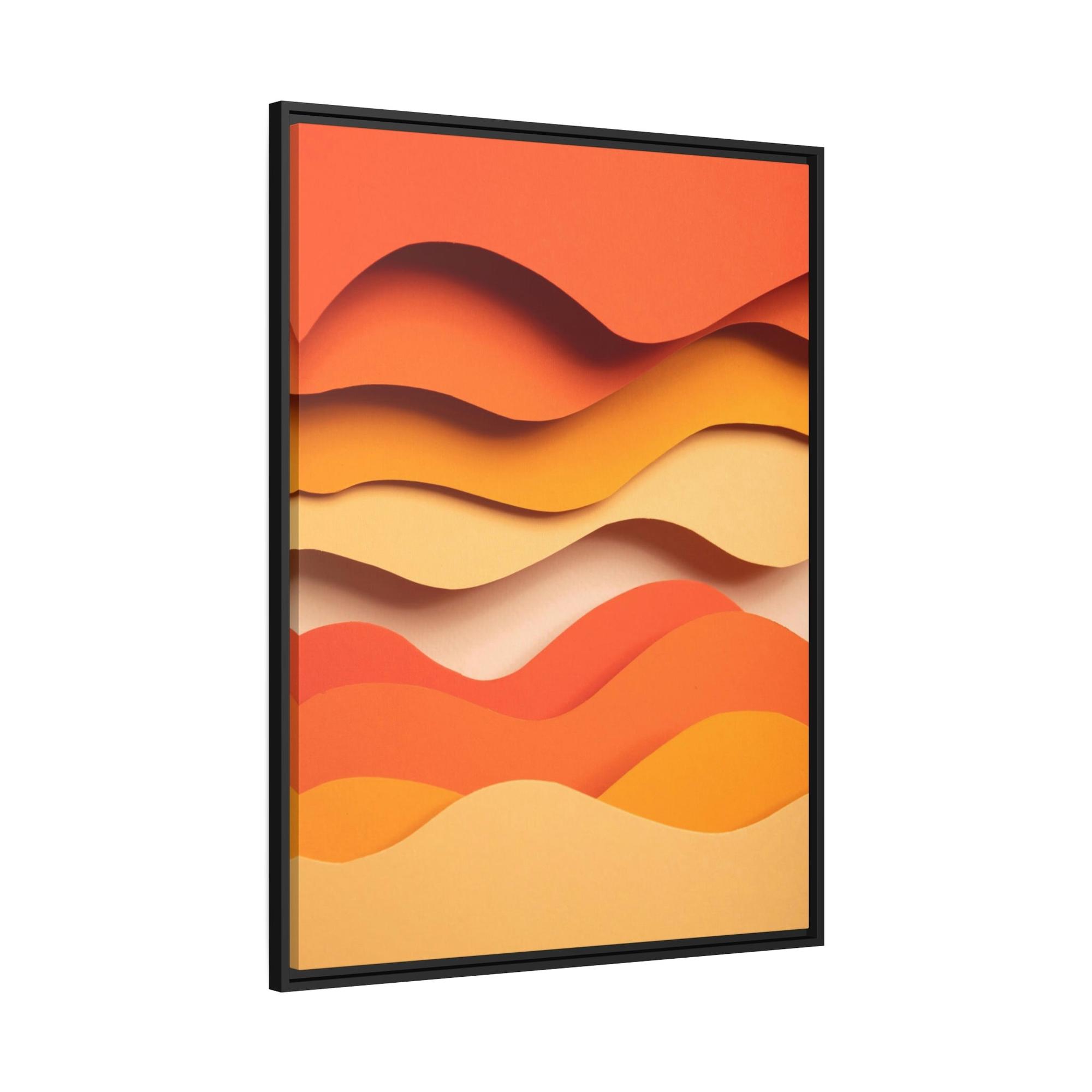 Orange Radiant Rays: Colorful Orange Canvas for Your Living Space