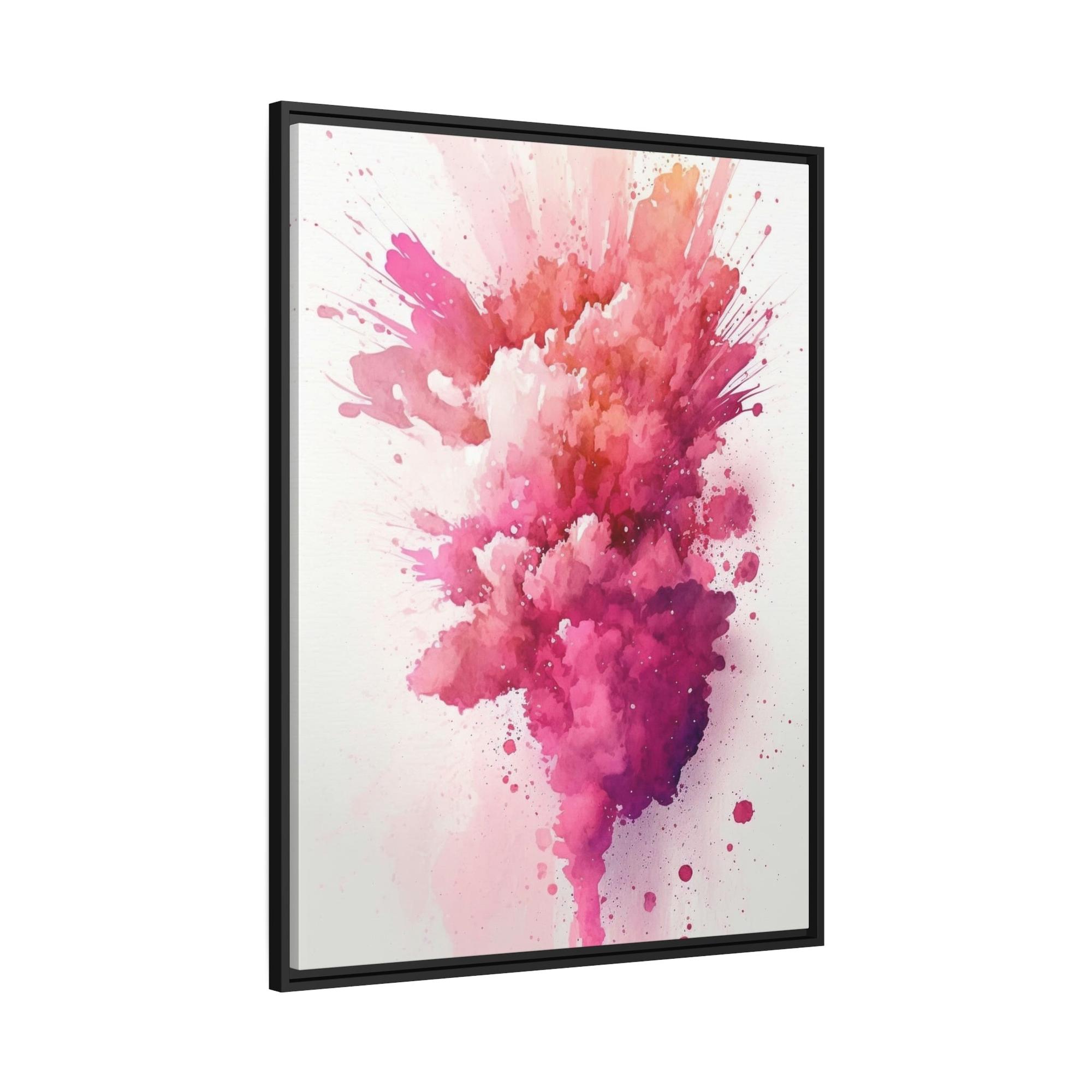 Pink Glowing Pink: Natural Canvas Wall Art of Abstract Artworks in Luminous Pink Shades