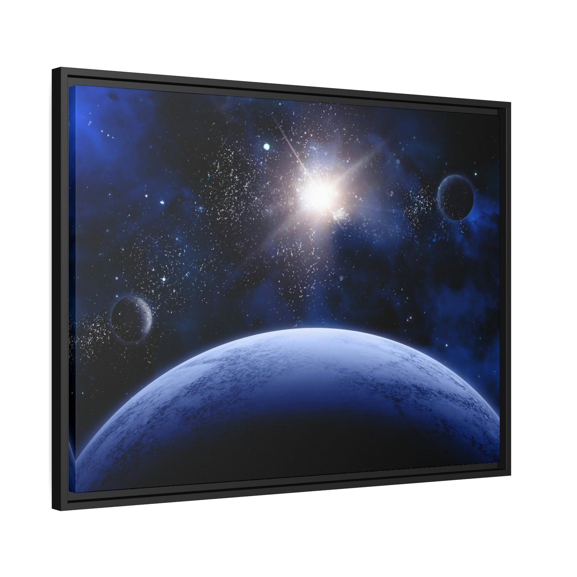 Planets Cosmic Odyssey: Natural Canvas Wall Art of Planets in Space