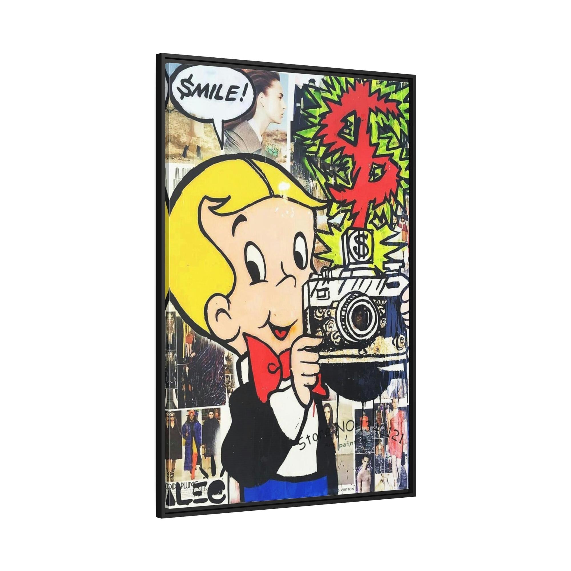 Monopoly & Motivation Colorful Wall Decor: Alec Monopoly's Art on Natural Canvas and Prints