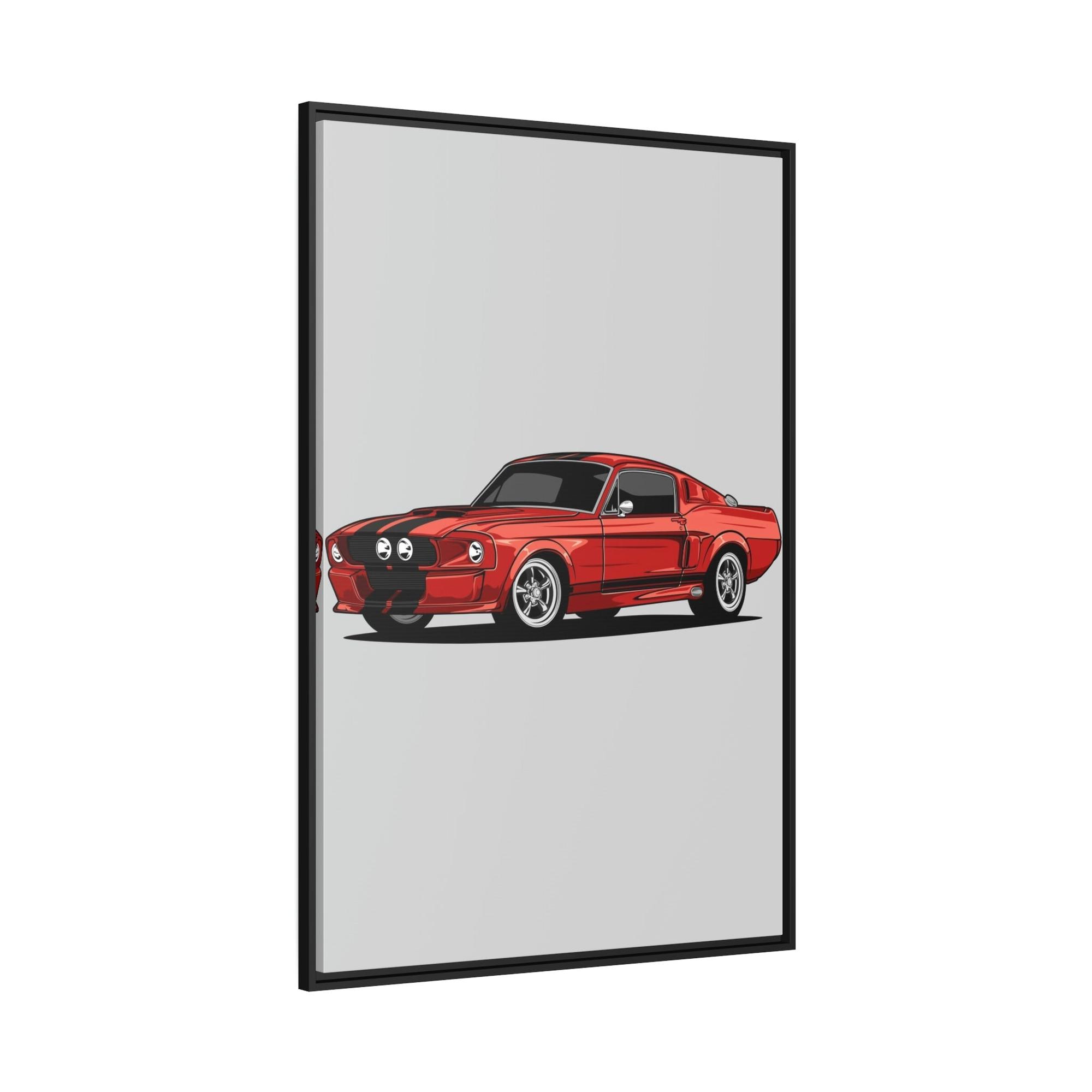 Mustang Racing Aesthetics: Canvas & Poster of a Mustang Sports Car for Wall Decor