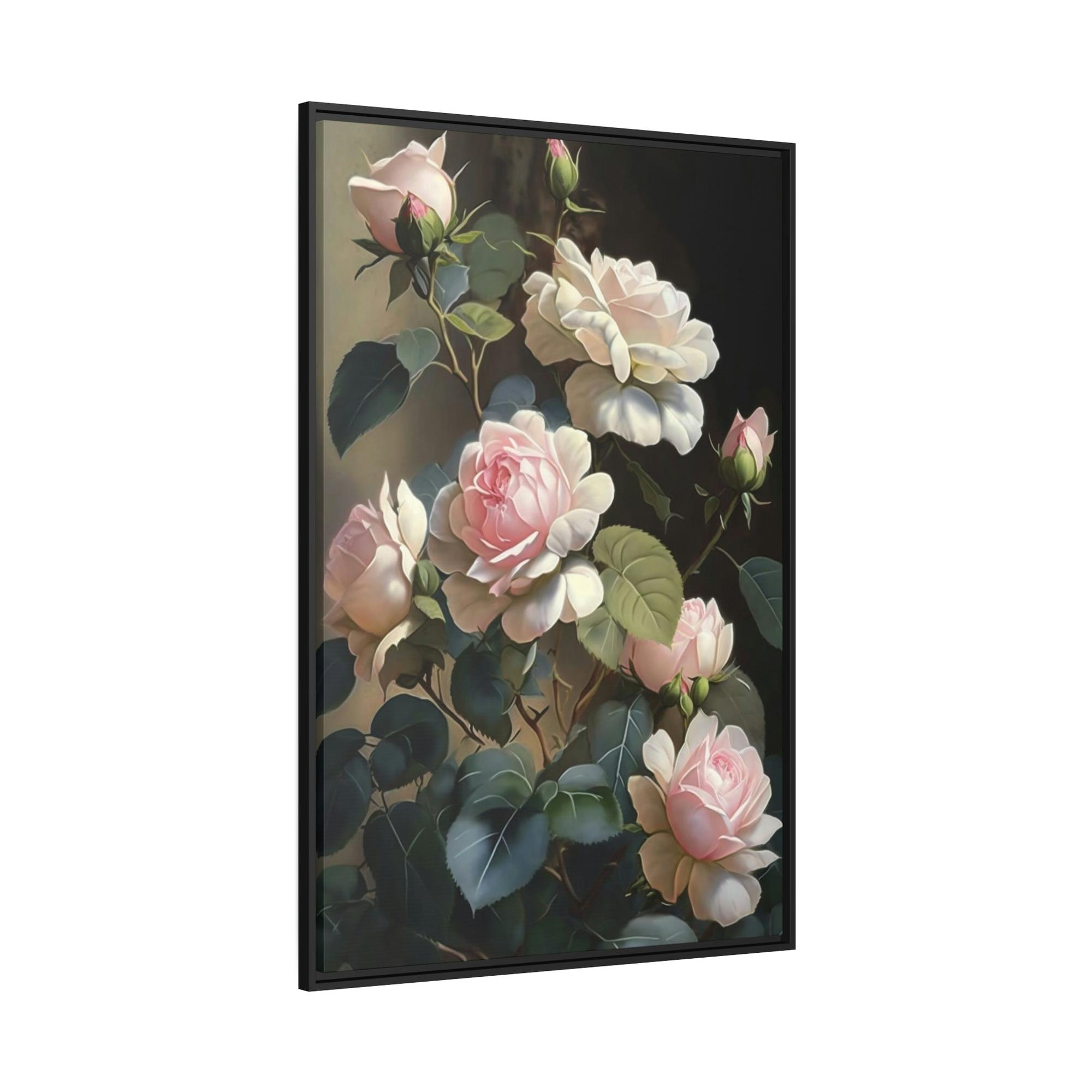Roses Rose Serenade: A Romantic Painting on Canvas