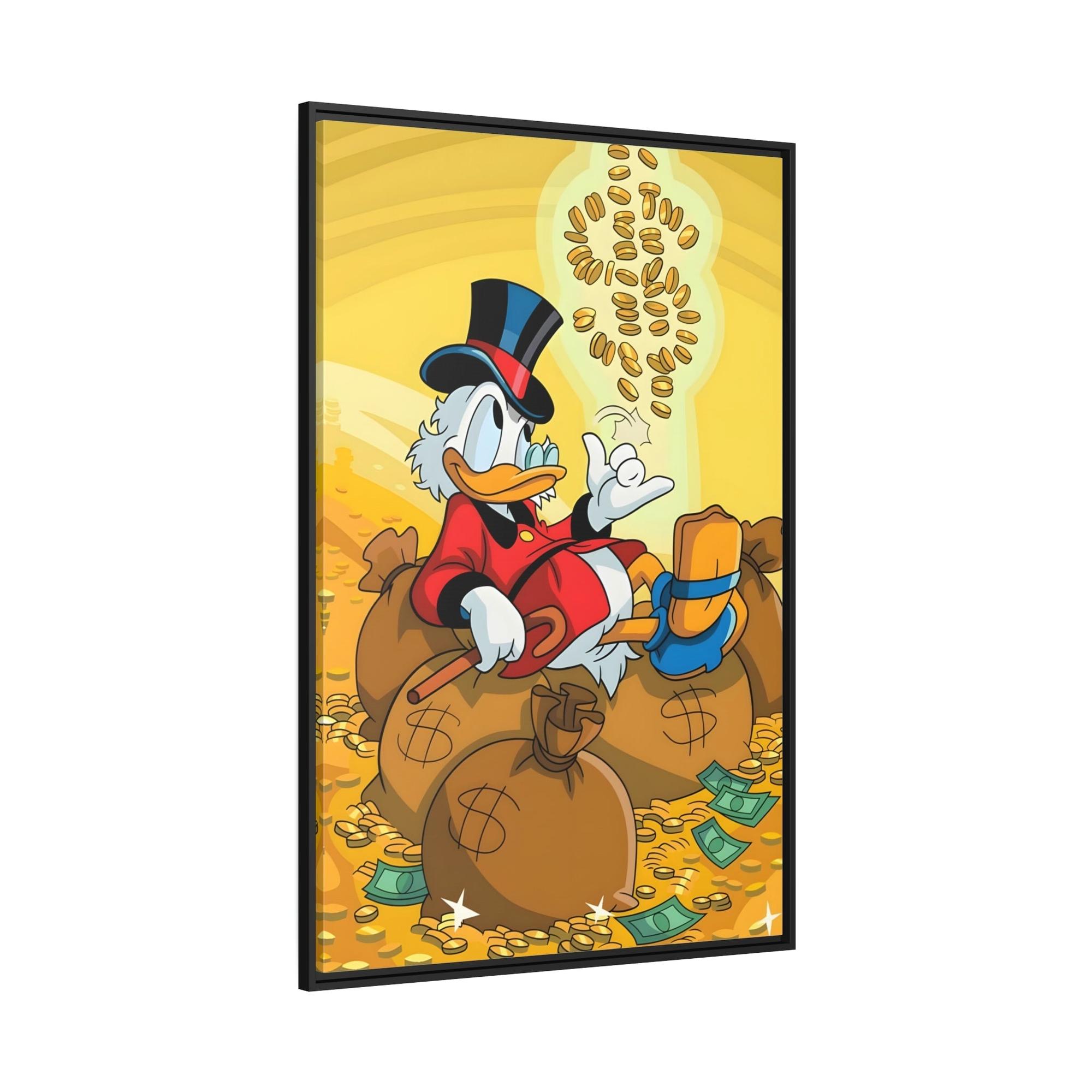 Monopoly & Motivation The Million-Dollar Duck: Street Art Style Canvas Print of a Duck by Alec Monopoly