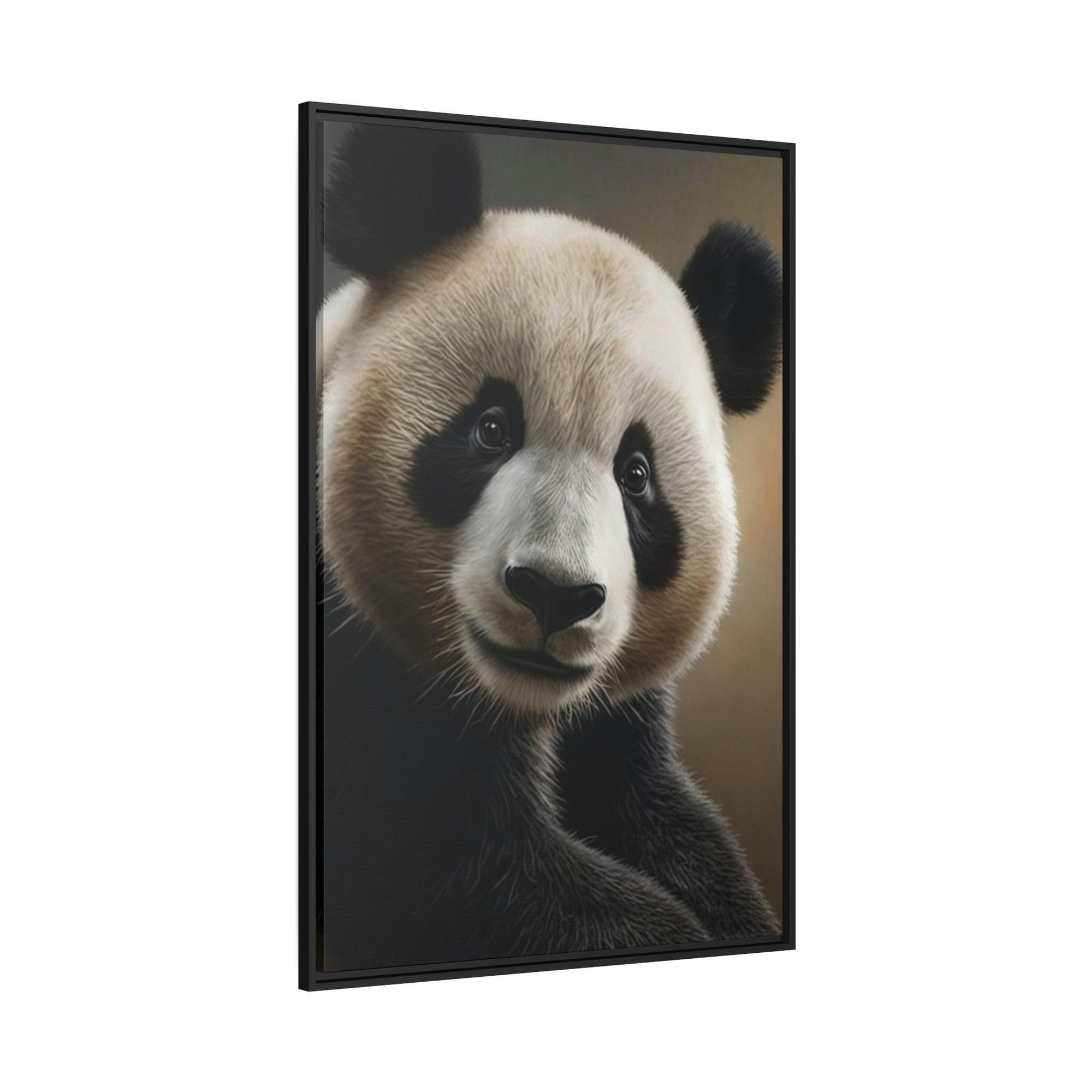 Pandas Panda at Rest: A Serene Portrait of Gentle Giant on Canvas