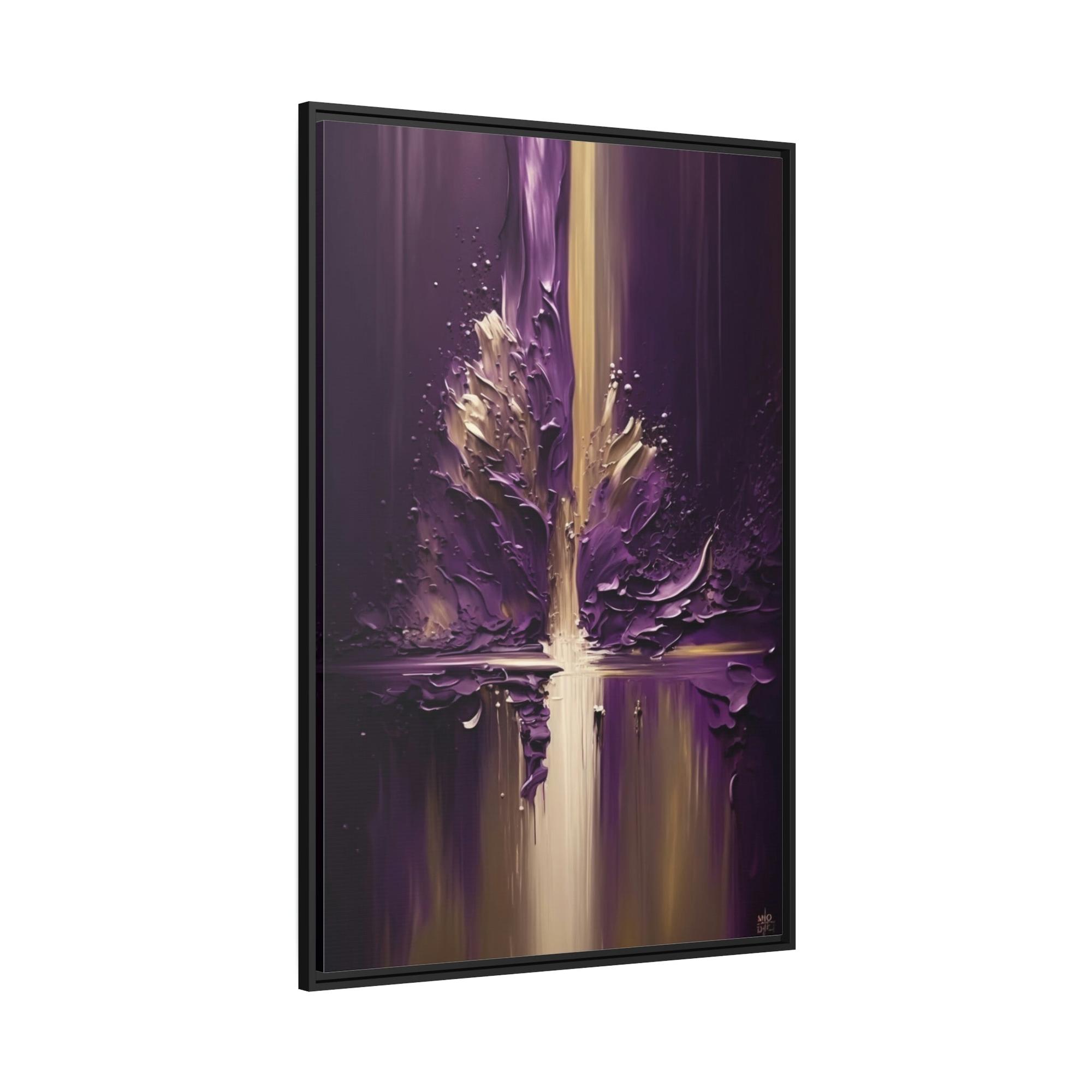 Purple Abstract Art Abstract Elegance: Natural Canvas Wall Art of Delicate Purple Shapes