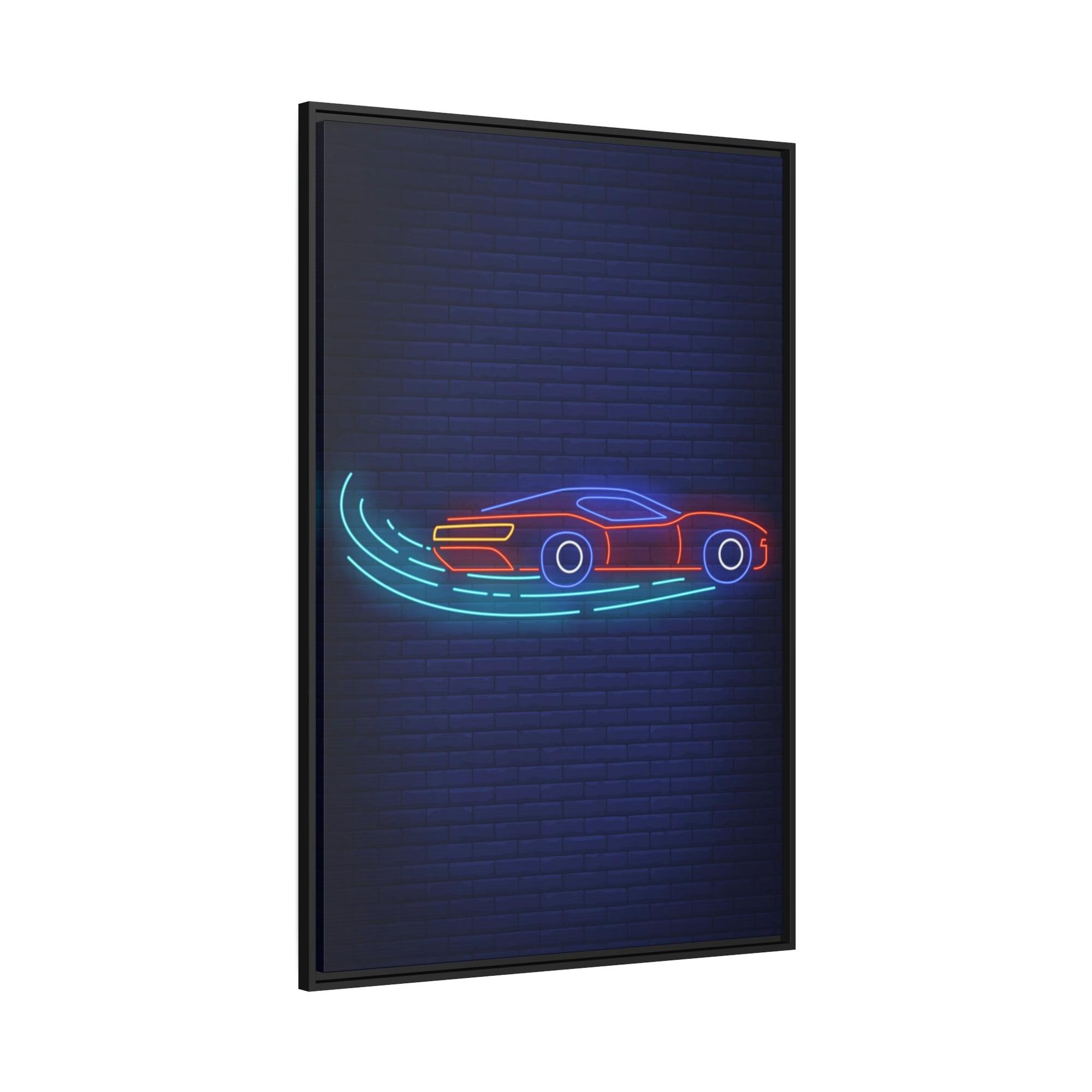Neon Illuminating Imagination: Neon-themed Wall Art Prints on Natural Canvas