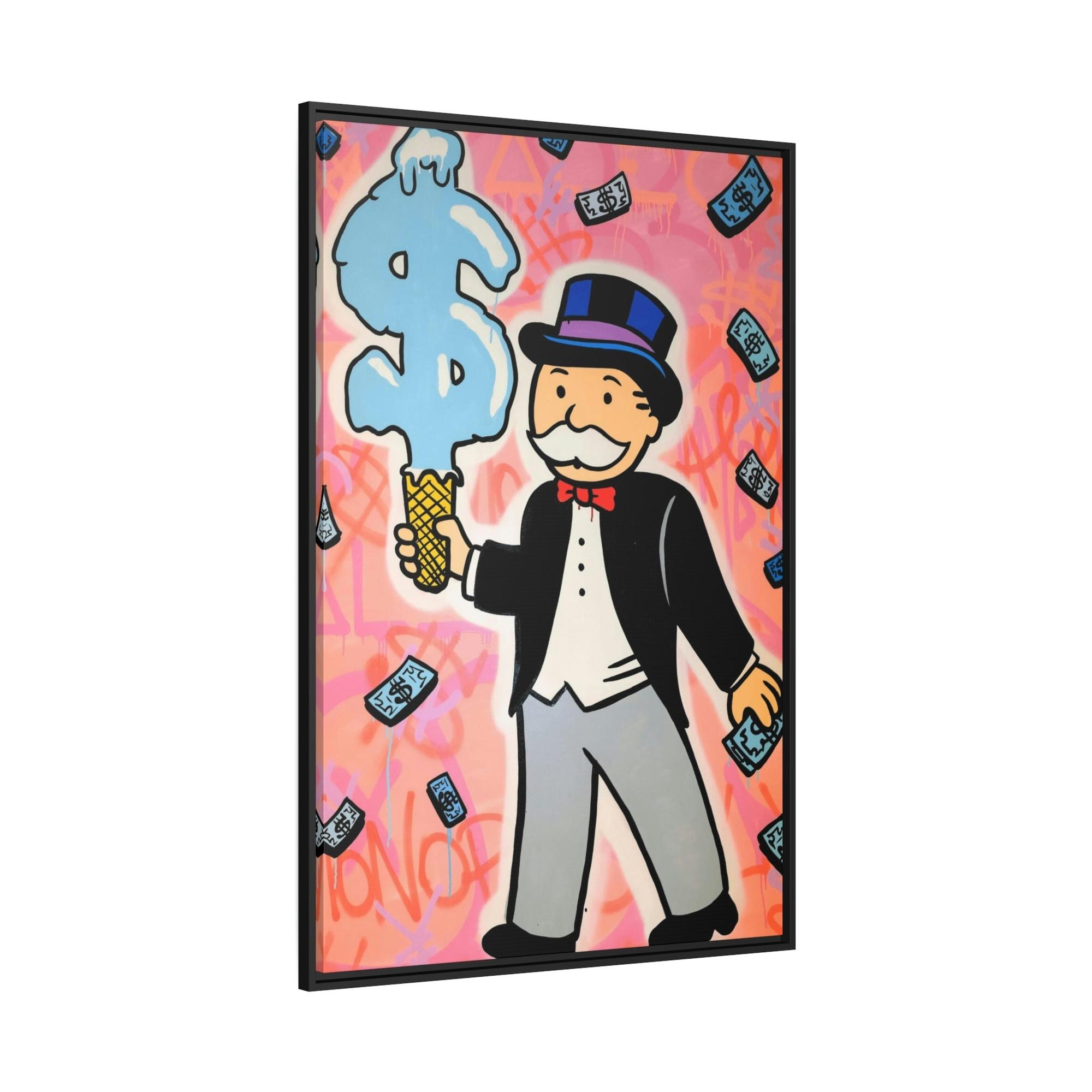 undefined Money and Art Collide: Framed Canvas and Poster Print of Alec Monopoly's Iconic Work