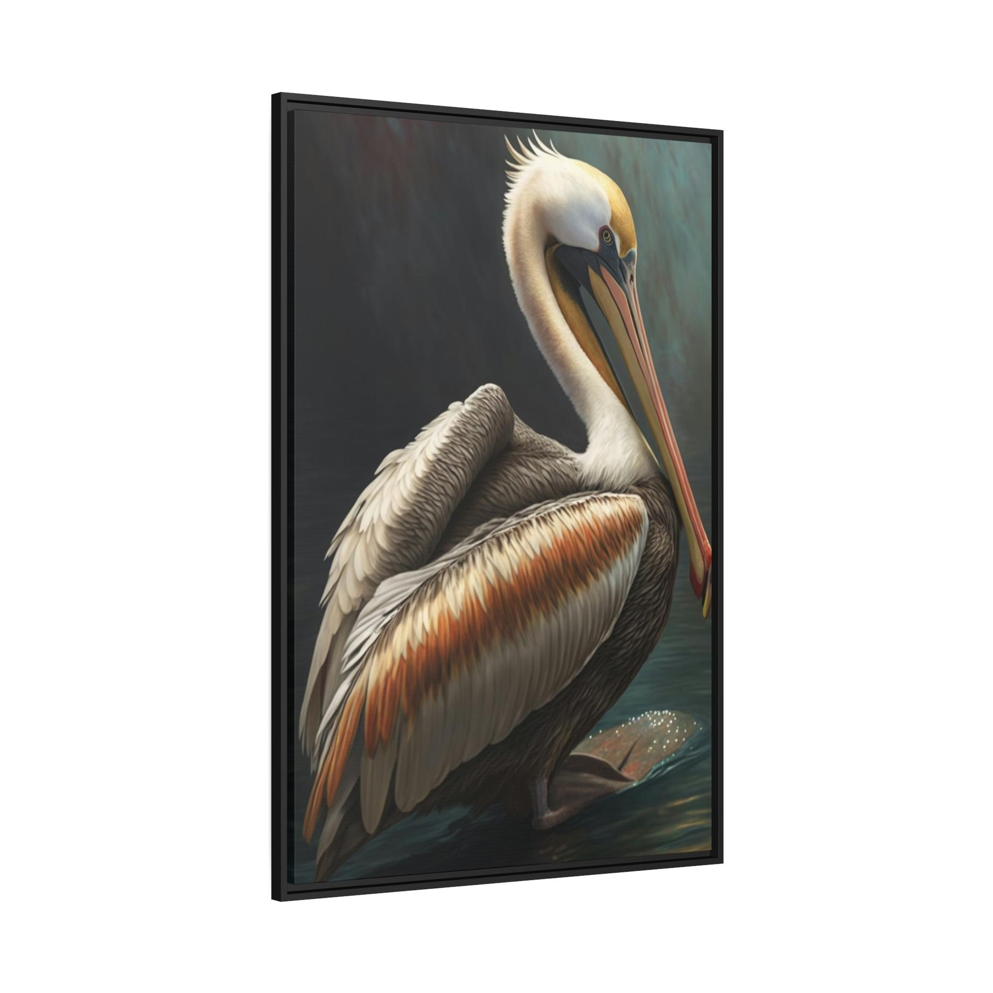 undefined Pelican Portrait: An Artistic Canvas Showcase