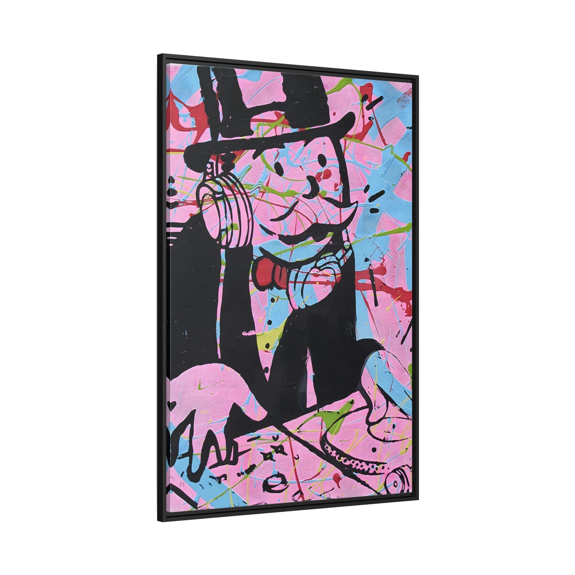 Monopoly & Motivation Pop Art Icon: Eye-Catching Wall Art Prints of Alec Monopoly's Iconic Graffiti Style on Natural Canva