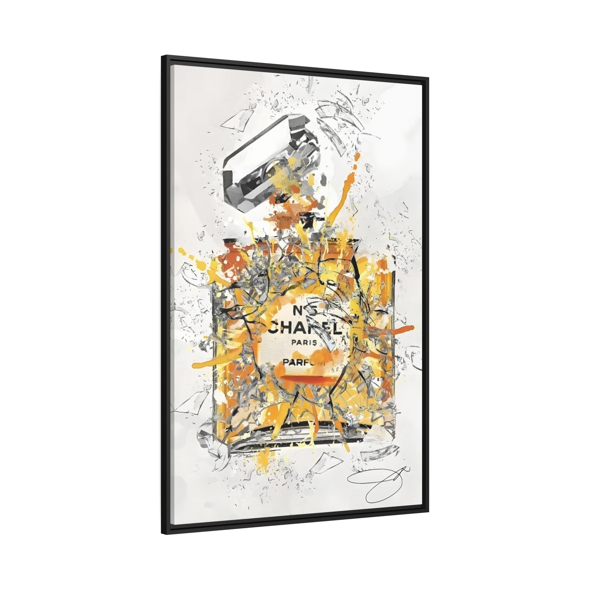 Chanel Chic Affair: Framed Canvas Wall Art with Chanel Inspiration