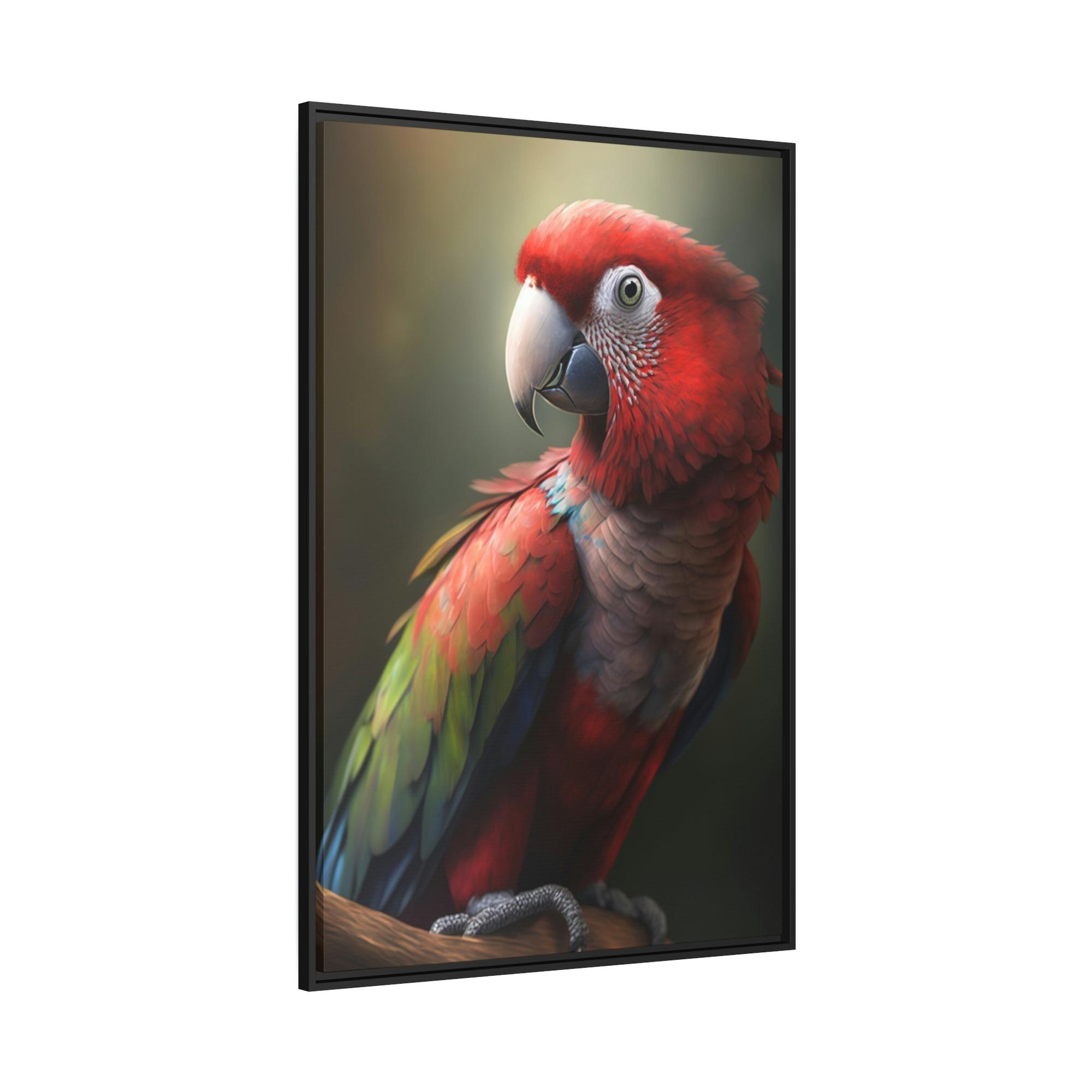 Parrots Feathered Frenzy: A Canvas of Parrot Energy and Enthusiasm
