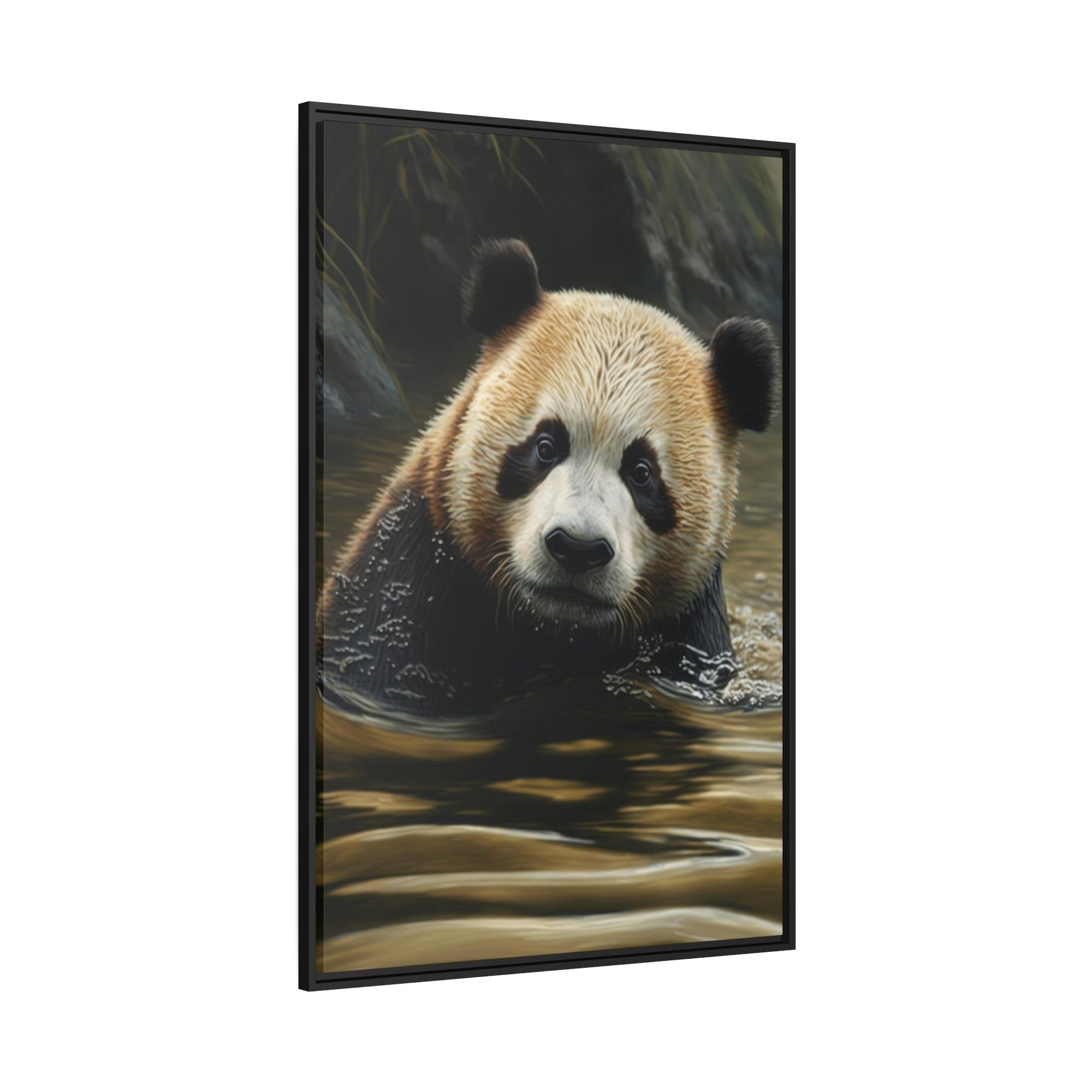 Pandas Water Wading Panda: A Serene Scene