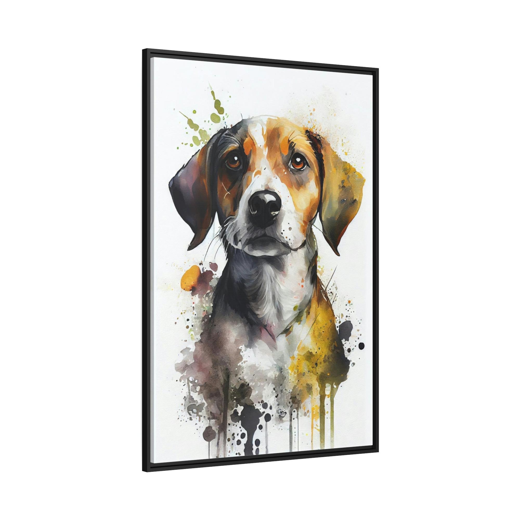 Dogs Canine Companion: Natural Canvas Wall Art of a Loyal Dog