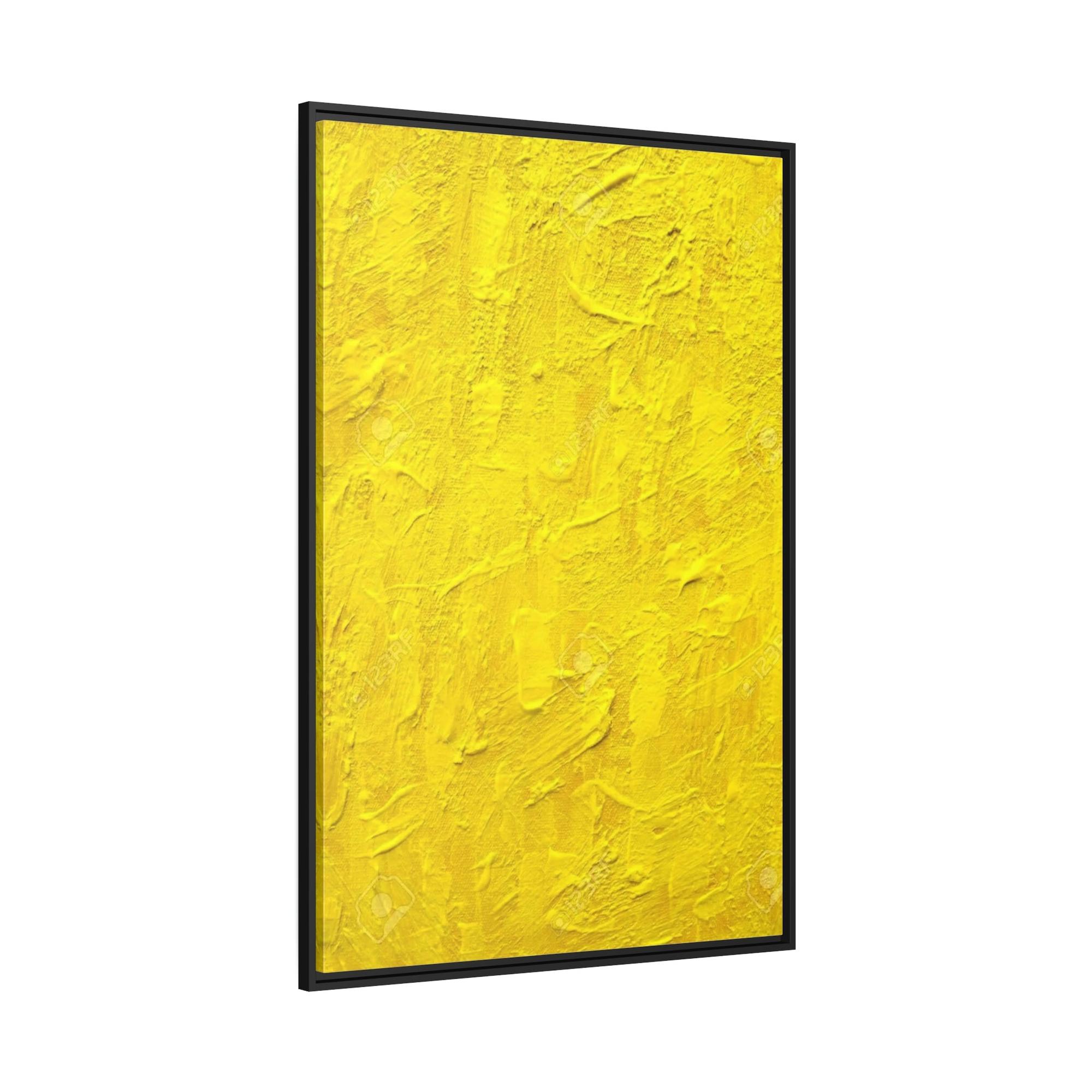 Yellow Relaxing and Serene Wall Art Print of a Yellow Color on Natural Canvas