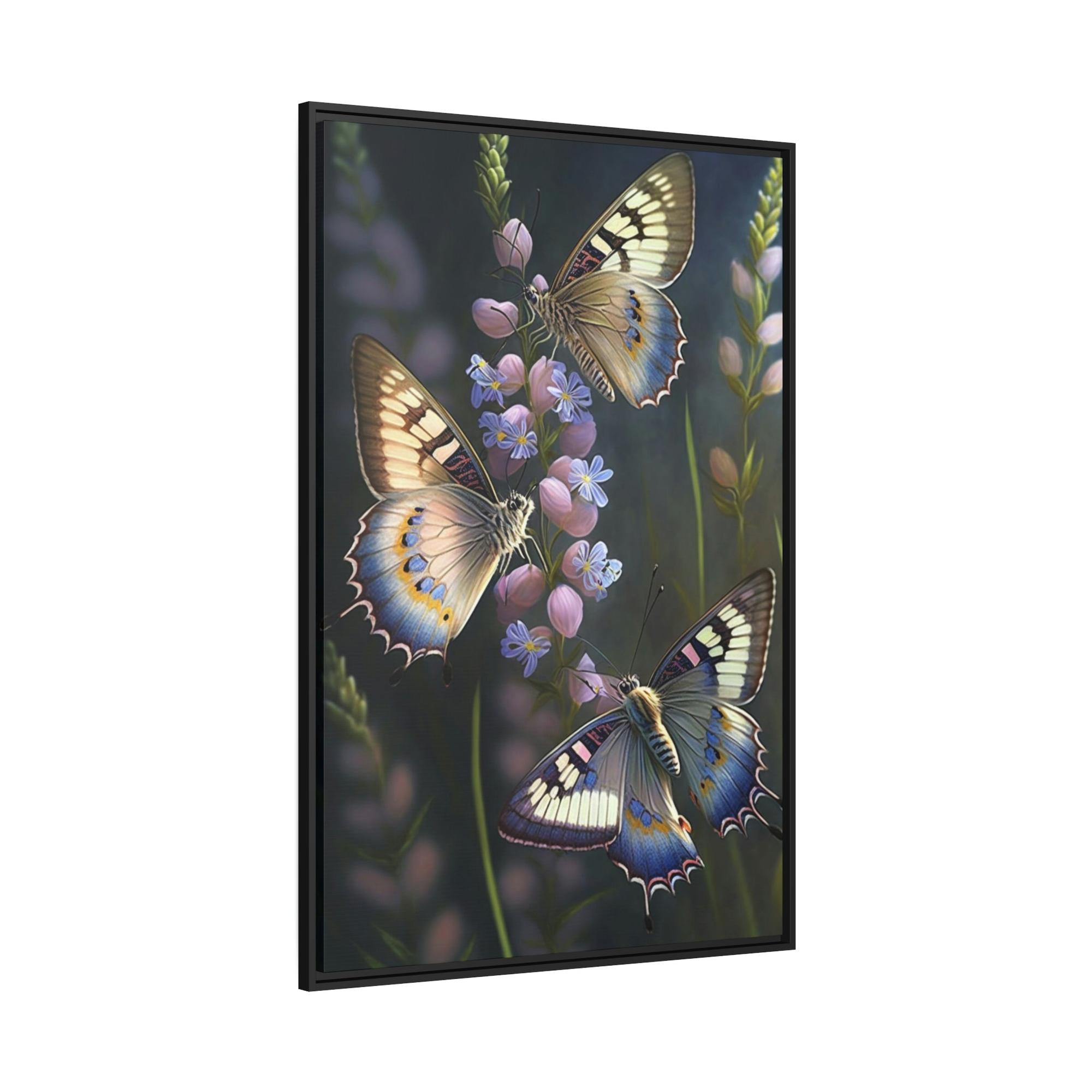 Butterflys Butterflies in Bloom: Canvas & Poster Print of Insects Pollinating Flowers
